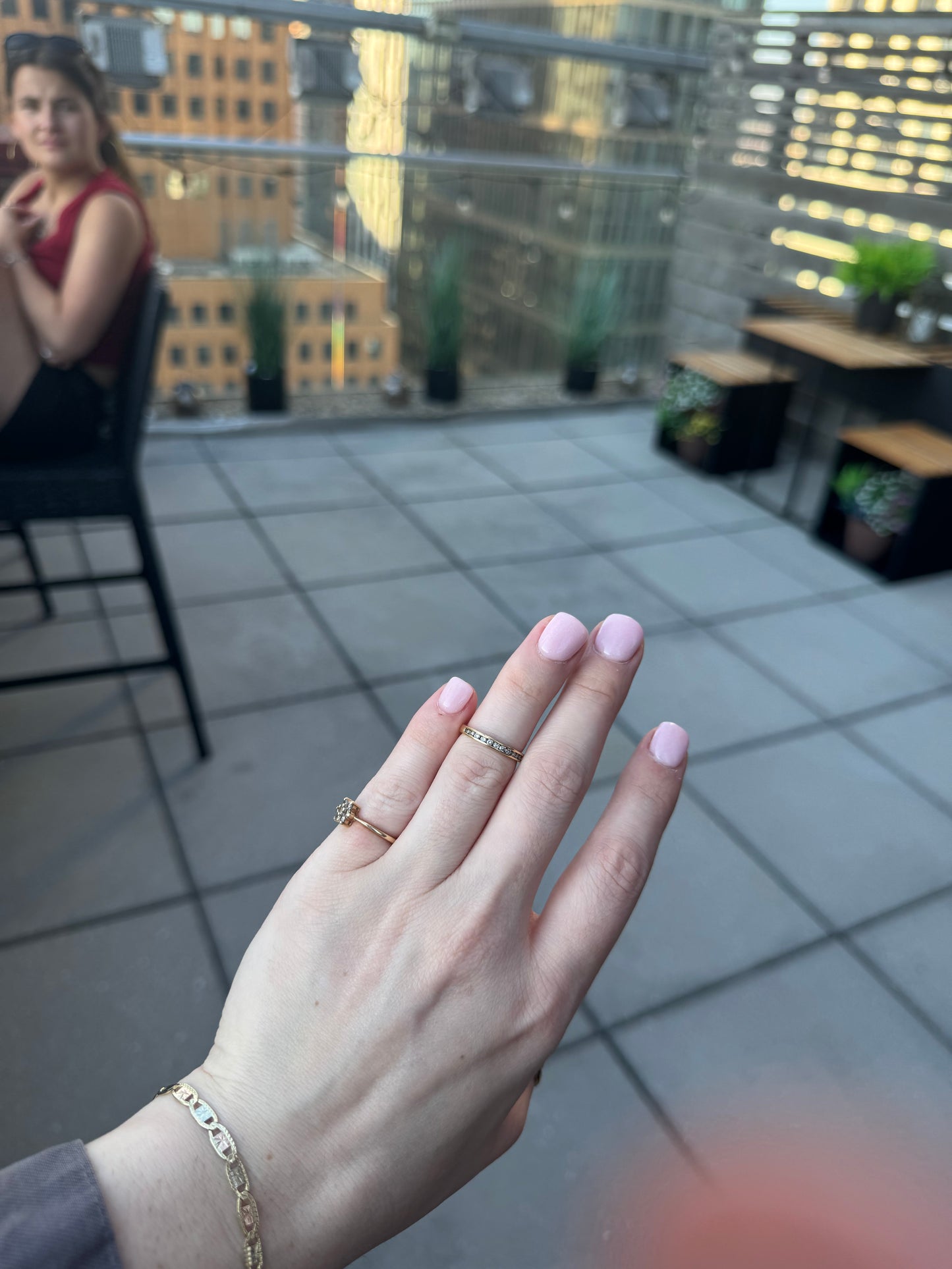 14k Diamond Channel Set Band - Size 5