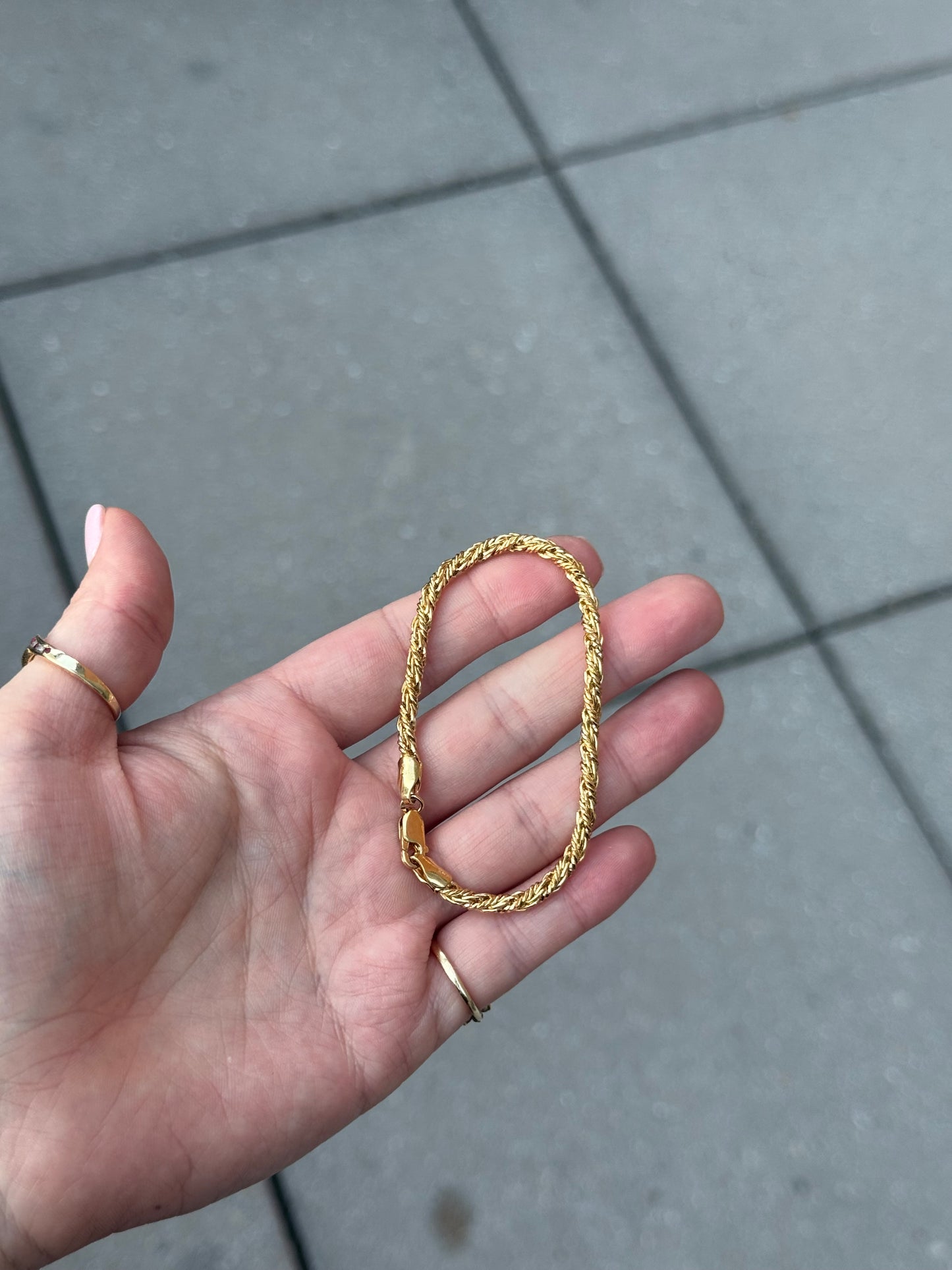 Sterling Vermeil Bracelet - size 6.5