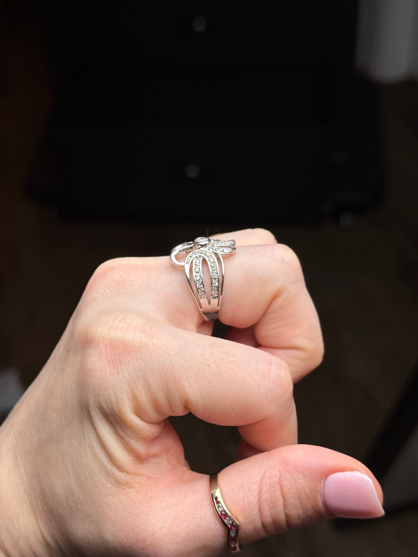 Sterling - Maybe CZ Ring - Size 9