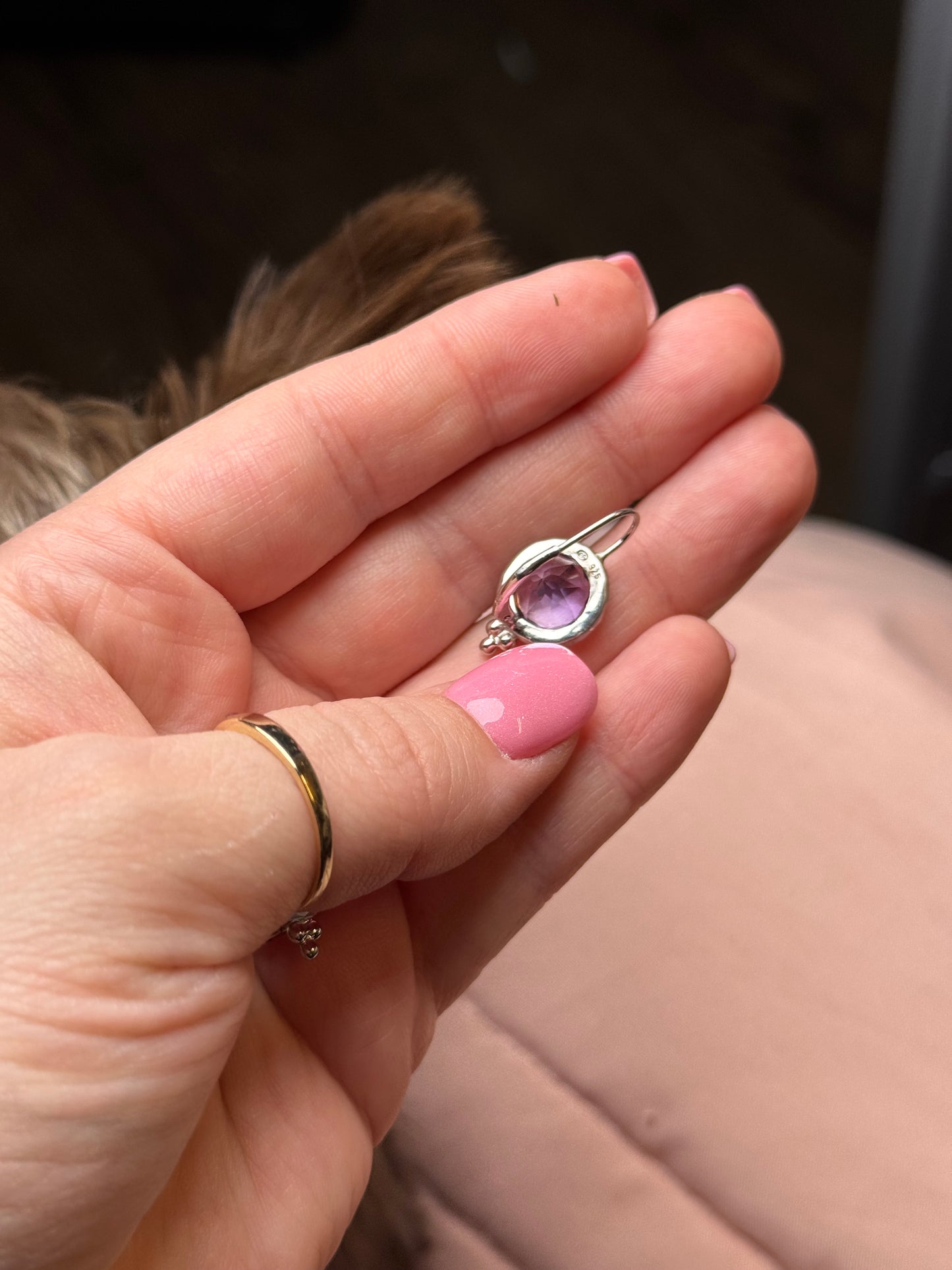 Sterling amethyst earrings