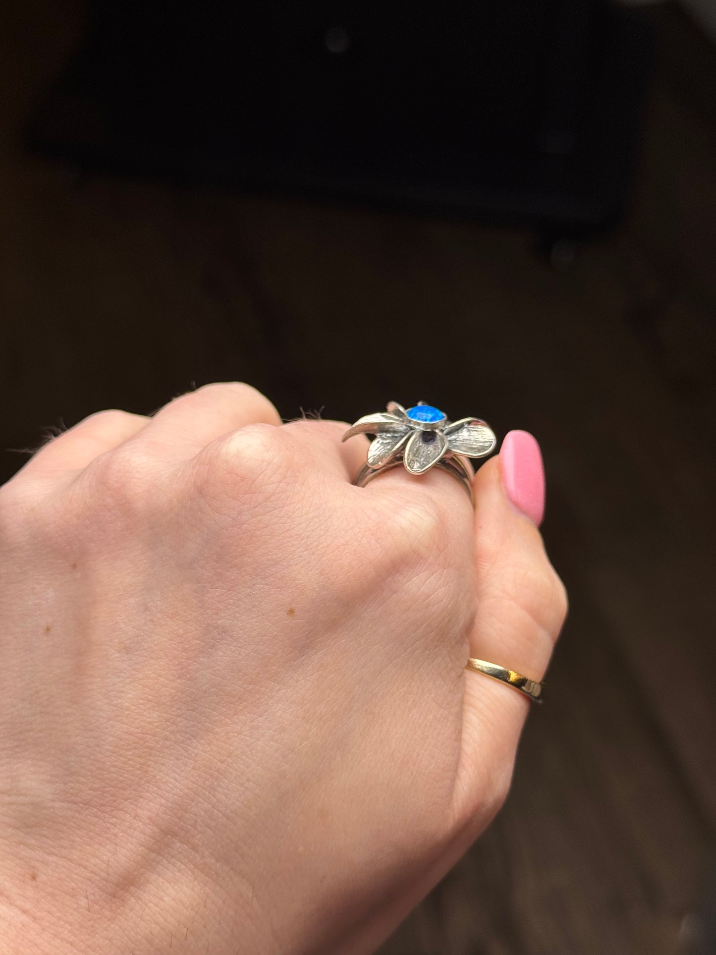 Sterling opal ring “ISRAEL” - size 8