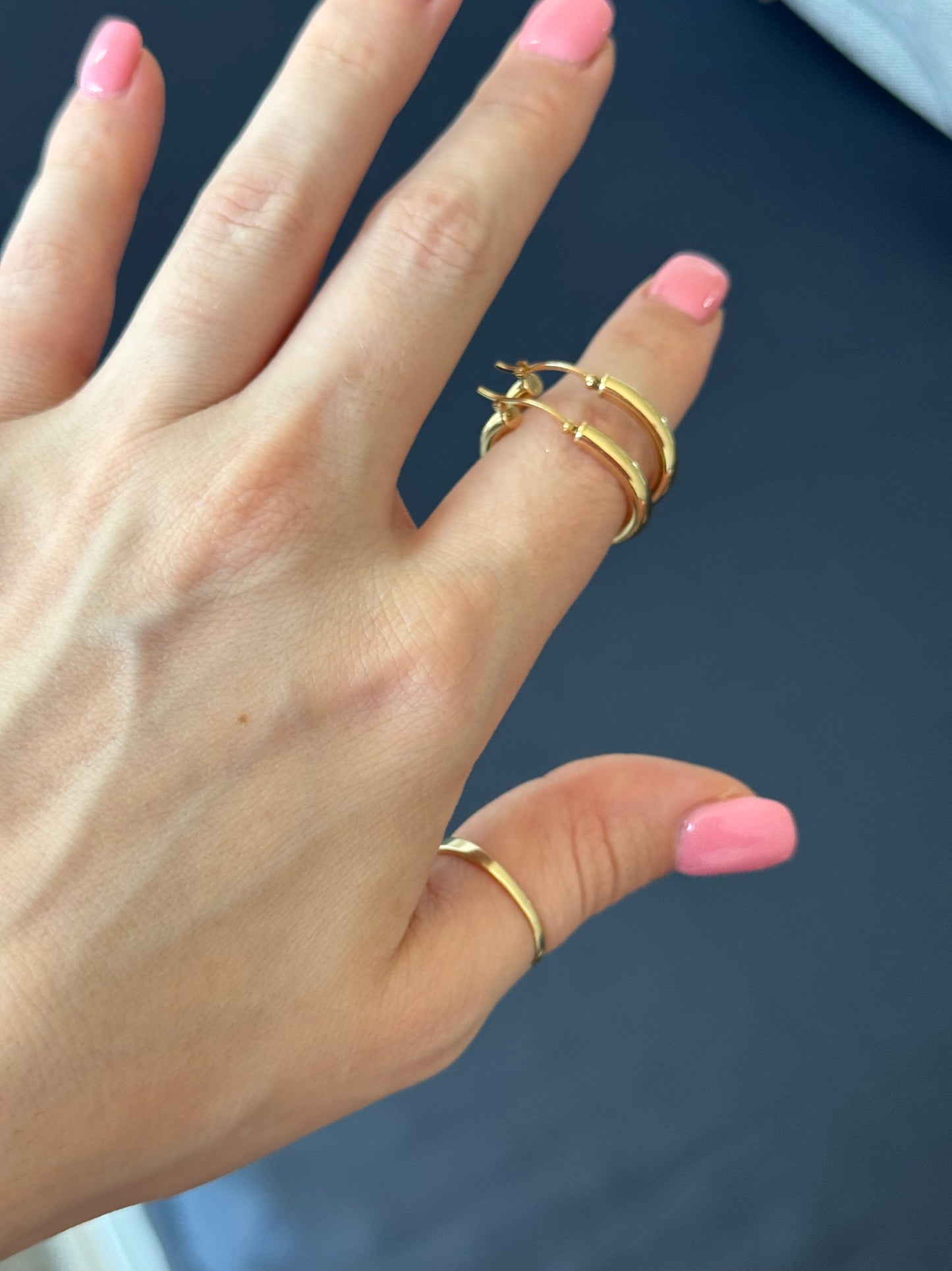 14k Hoops 3mm wide 25.5mm long