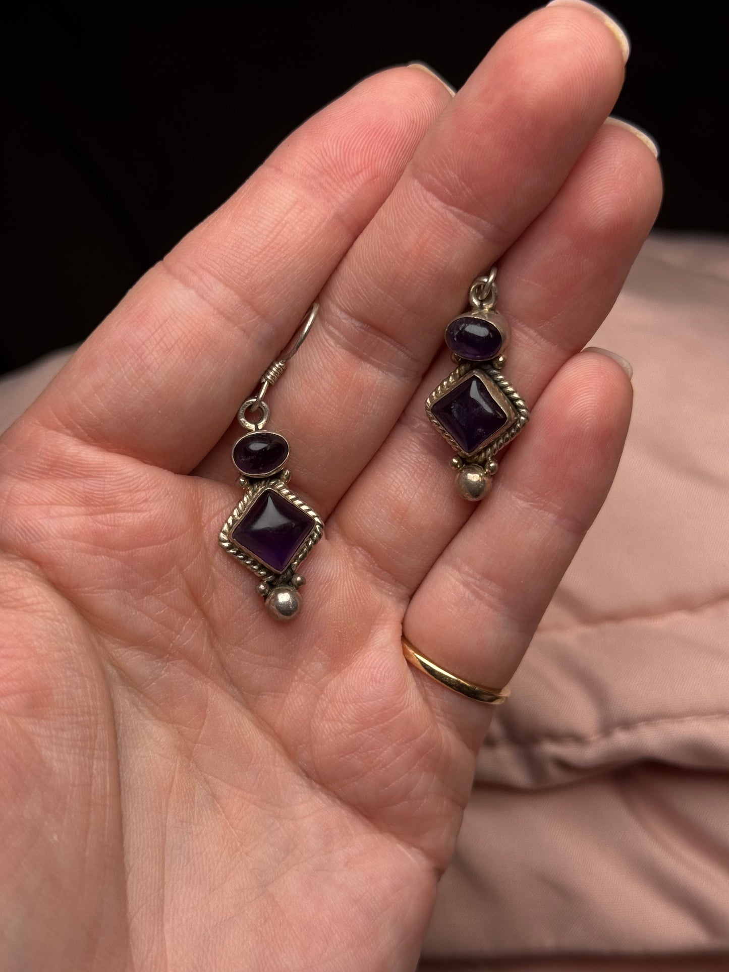 Sterling amethyst earrings