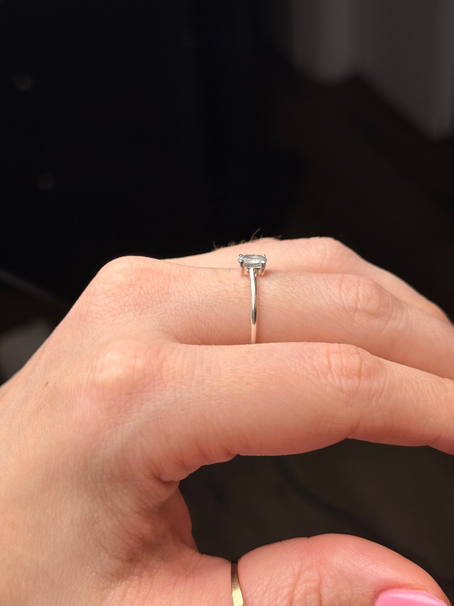 Sterling topaz ring - size 8