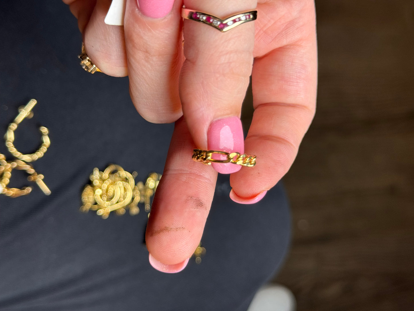 Sterling in gold earrings .75 inches