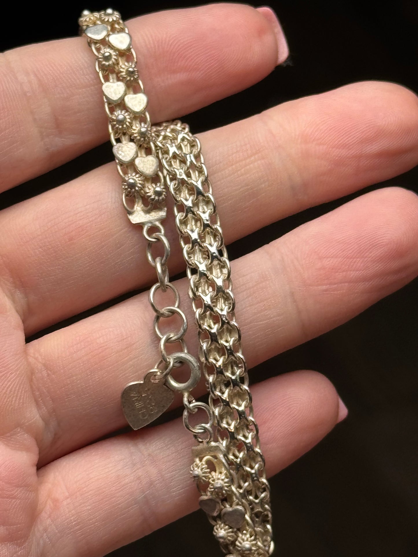 Sterling bracelet - size 7 to 7.5 ( with extender)