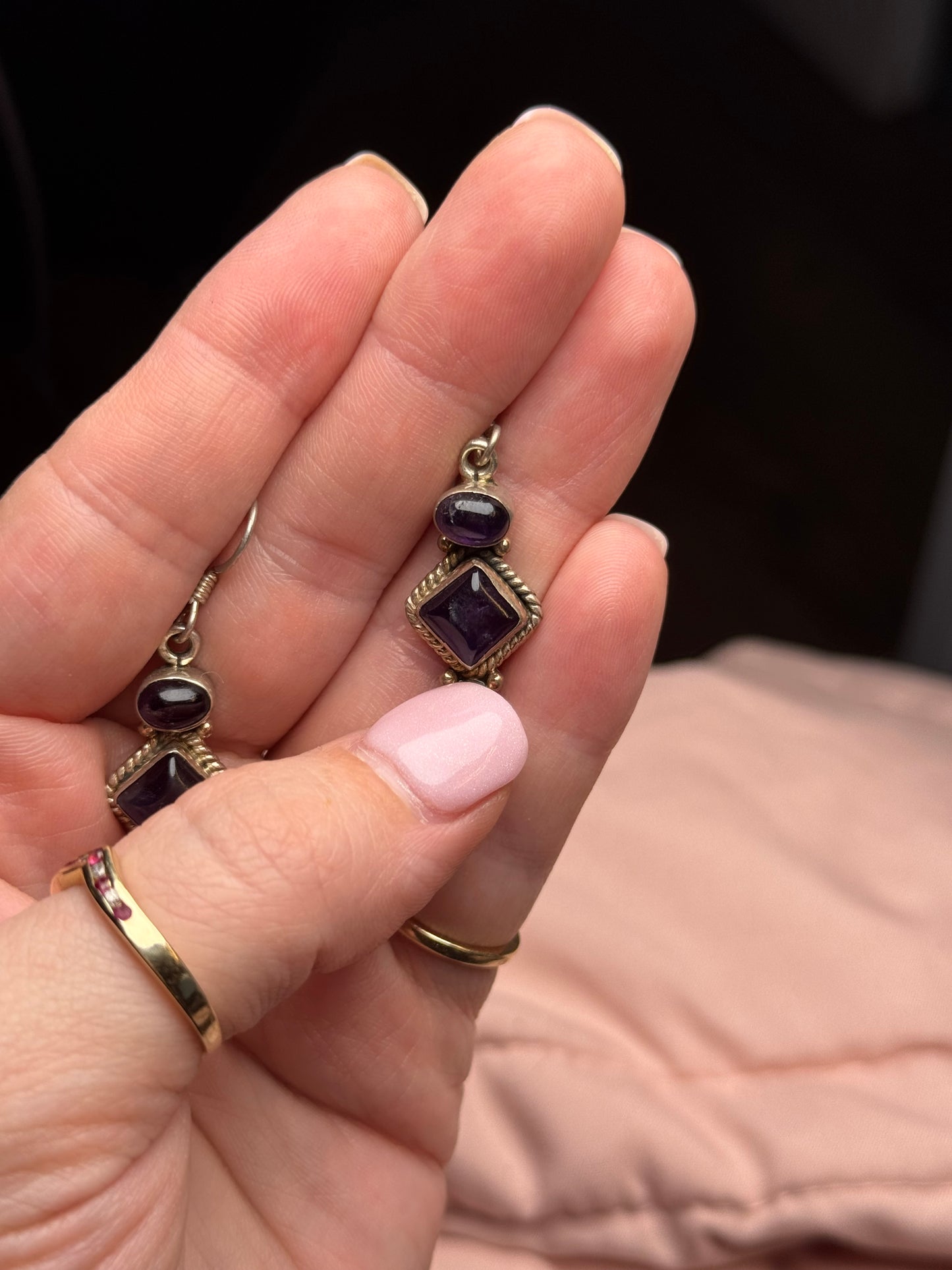 Sterling amethyst earrings
