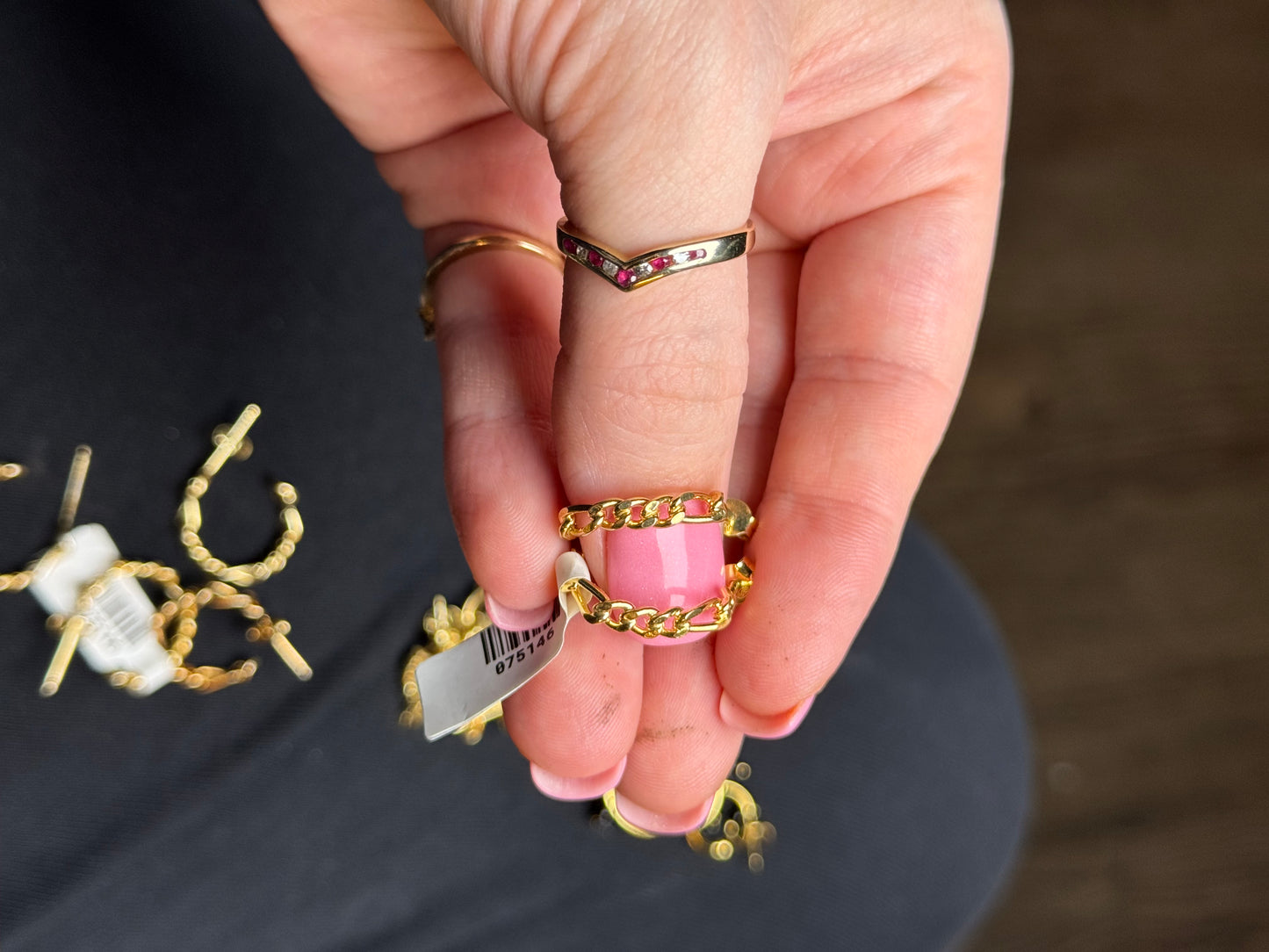 Sterling in gold earrings .75 inches