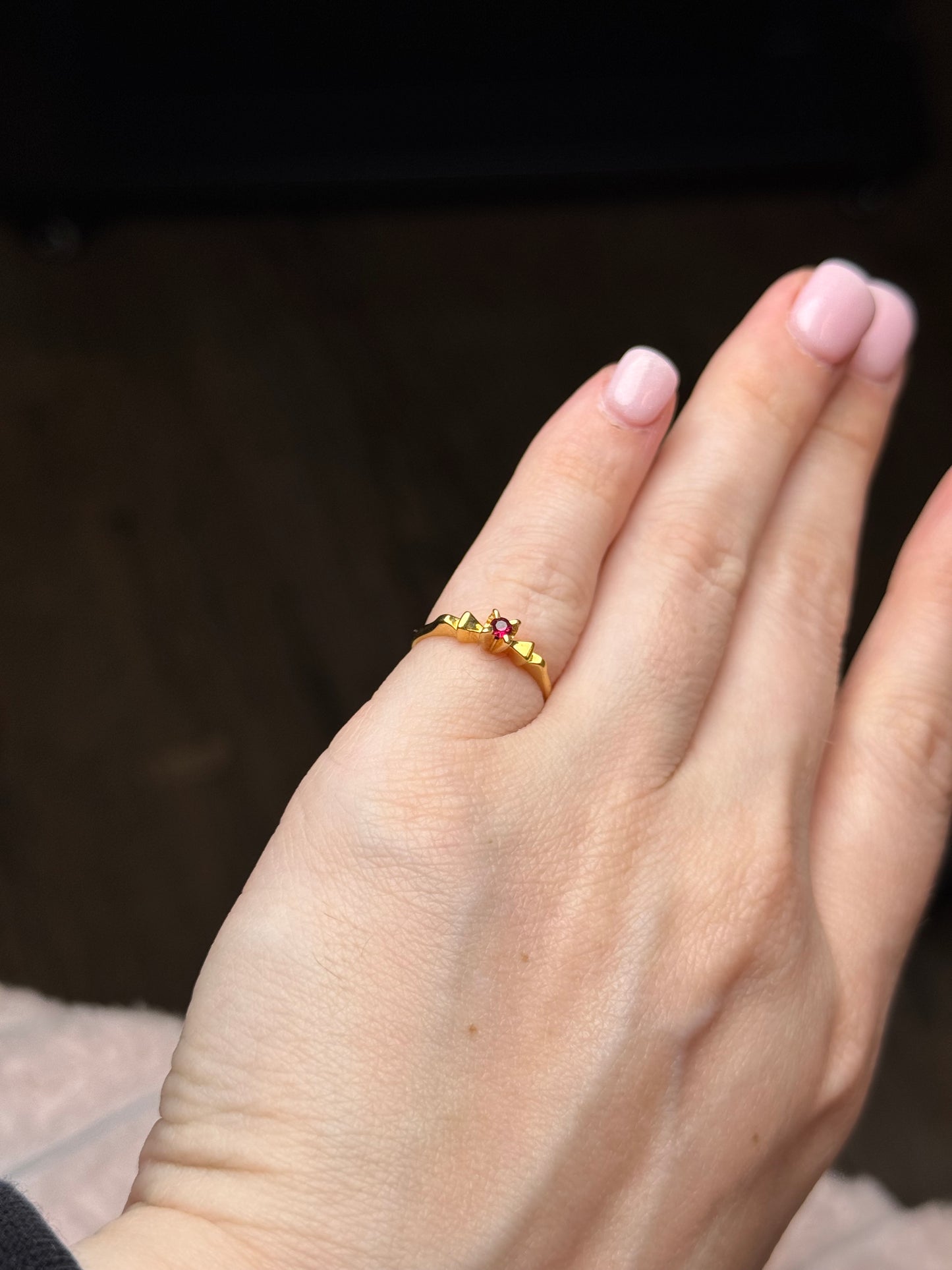 10K Spinel or Topaz Ring - Size 3.75