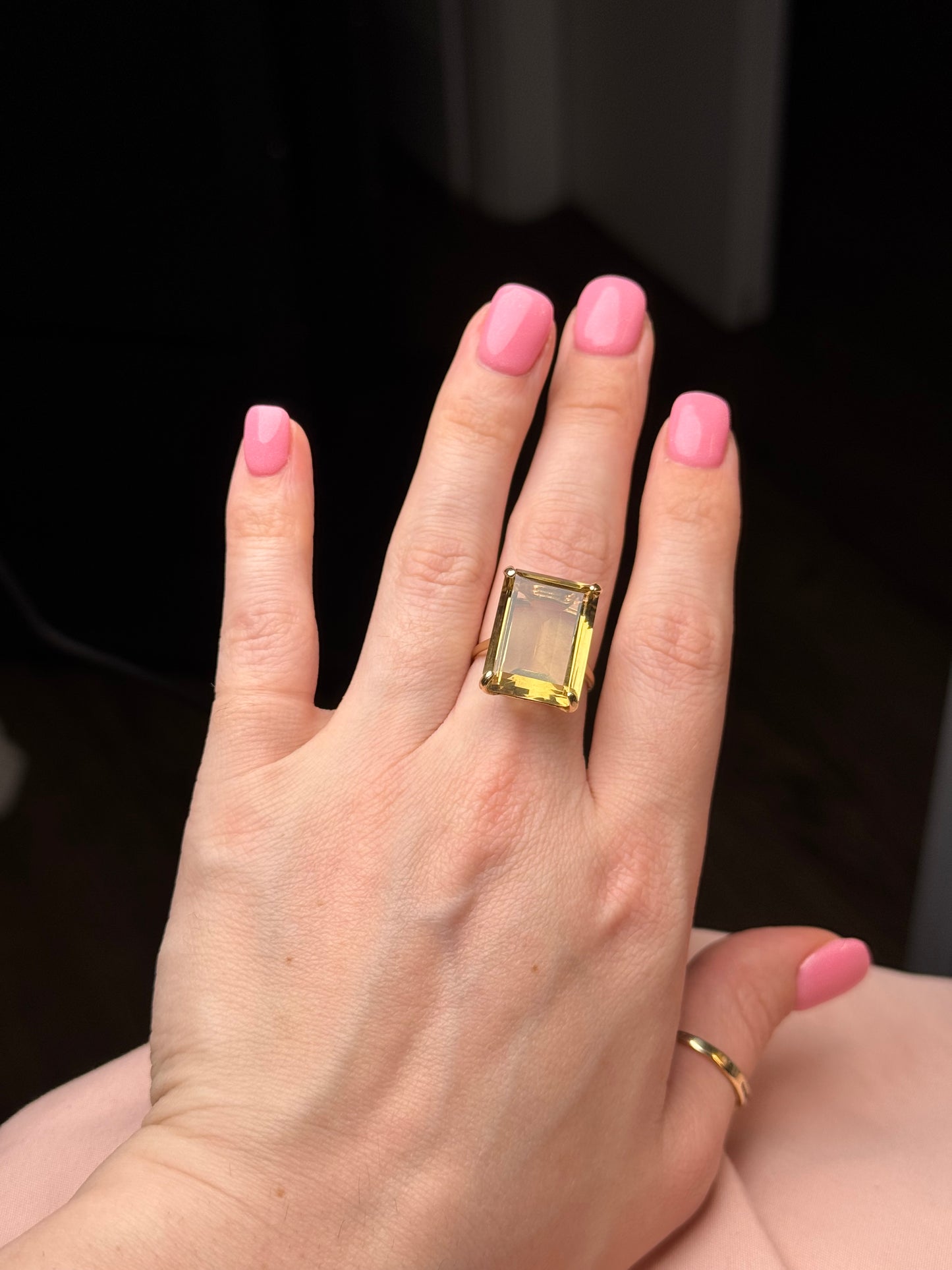 14k citrine size 7.75