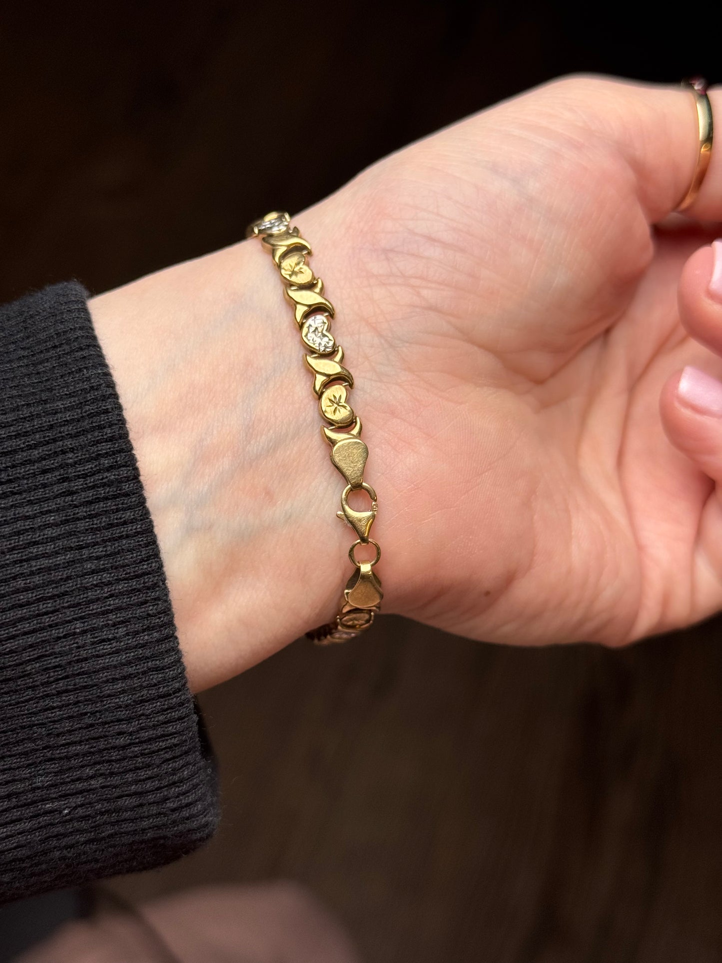 10K Two-Tone Engravable ID Bracelet