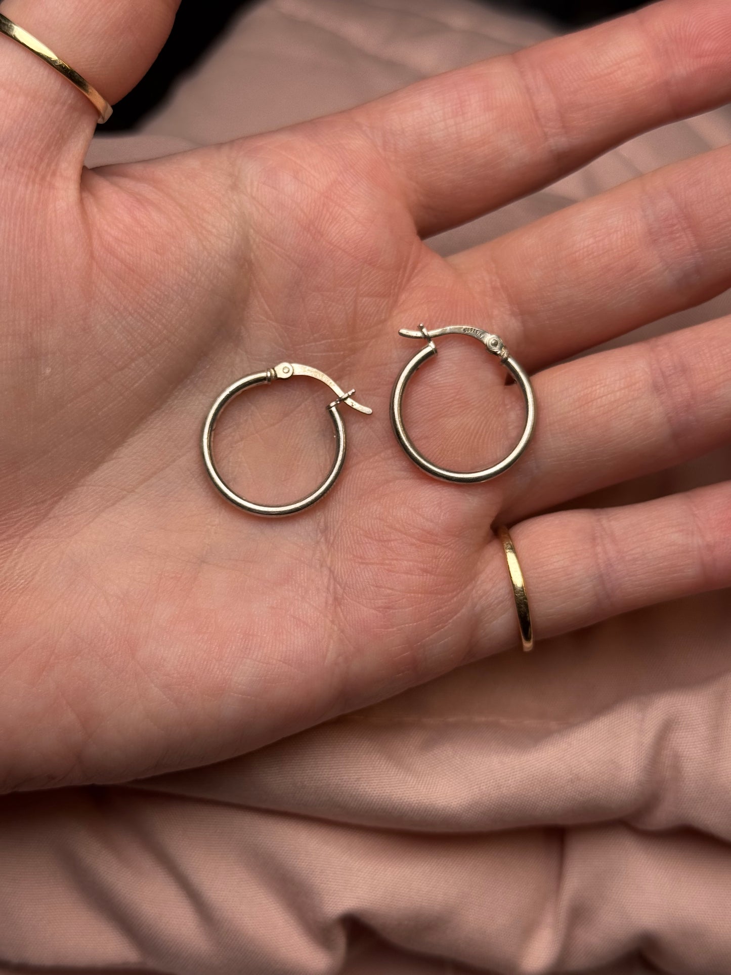 Sterling hoops