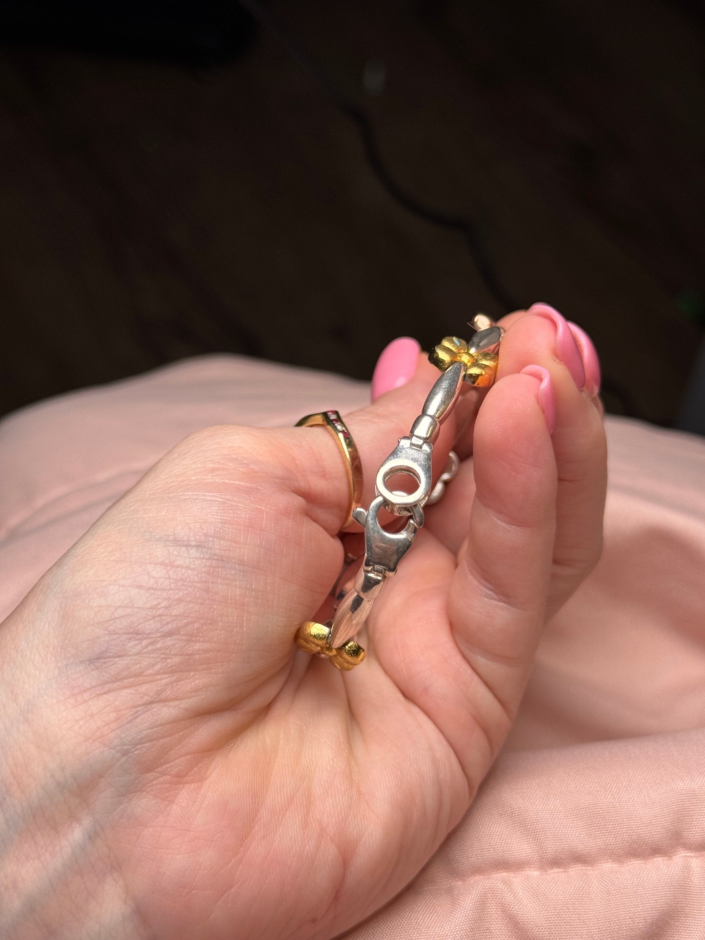 Sterling Italy - tri tone bracelet - size 7