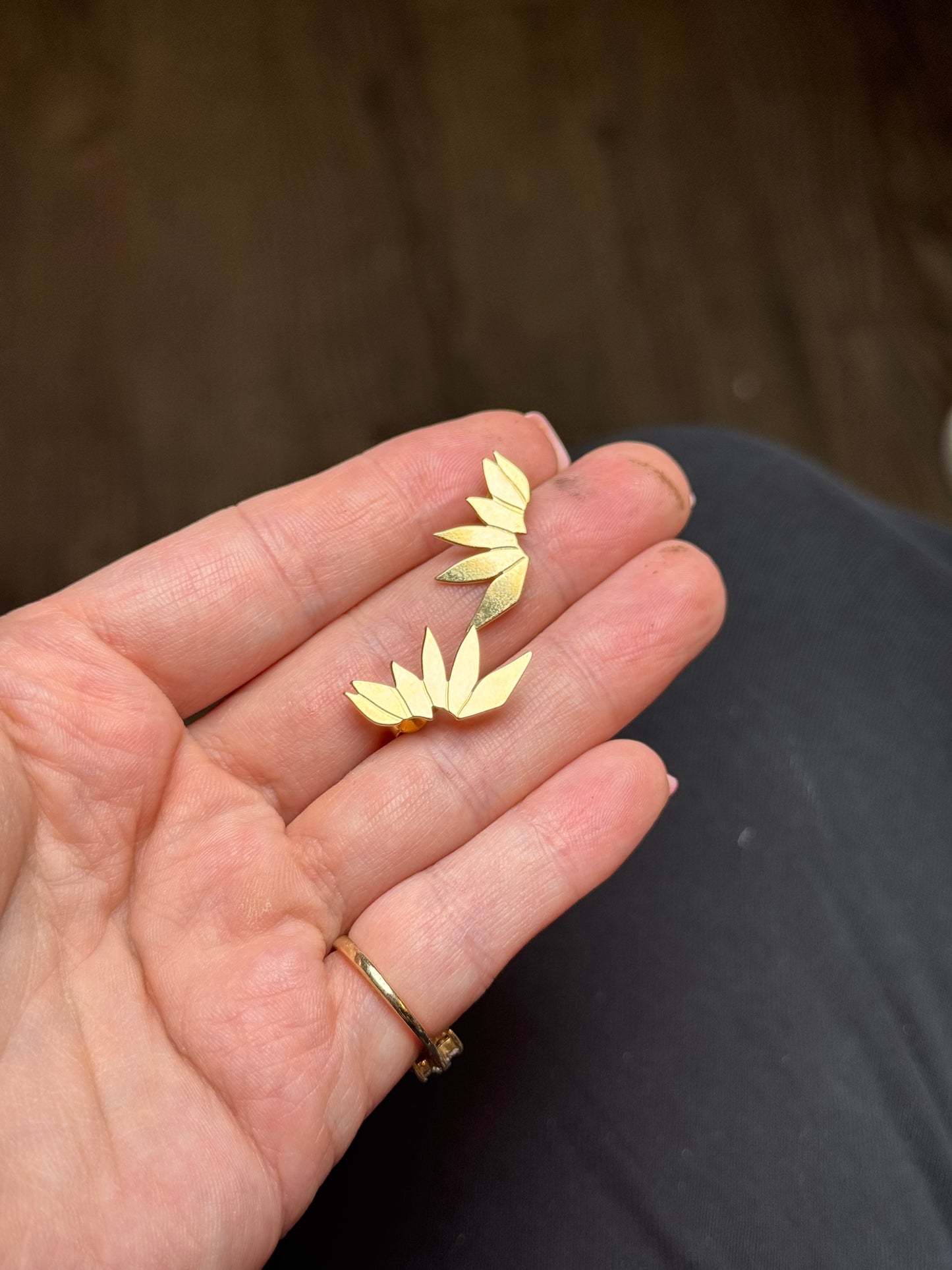 Sterling in gold earrings