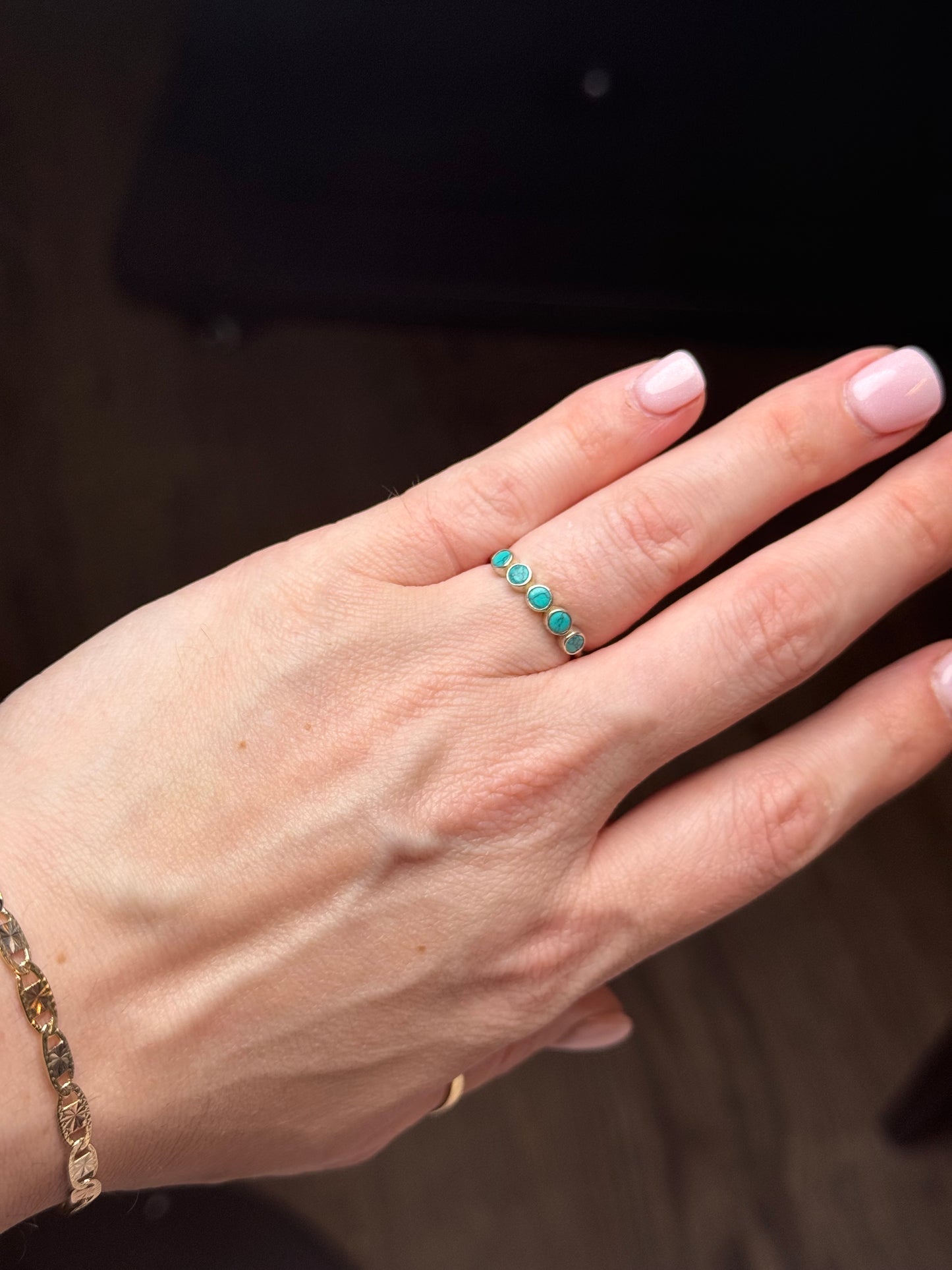 Sterling Turquoise Ring - Size 5.5