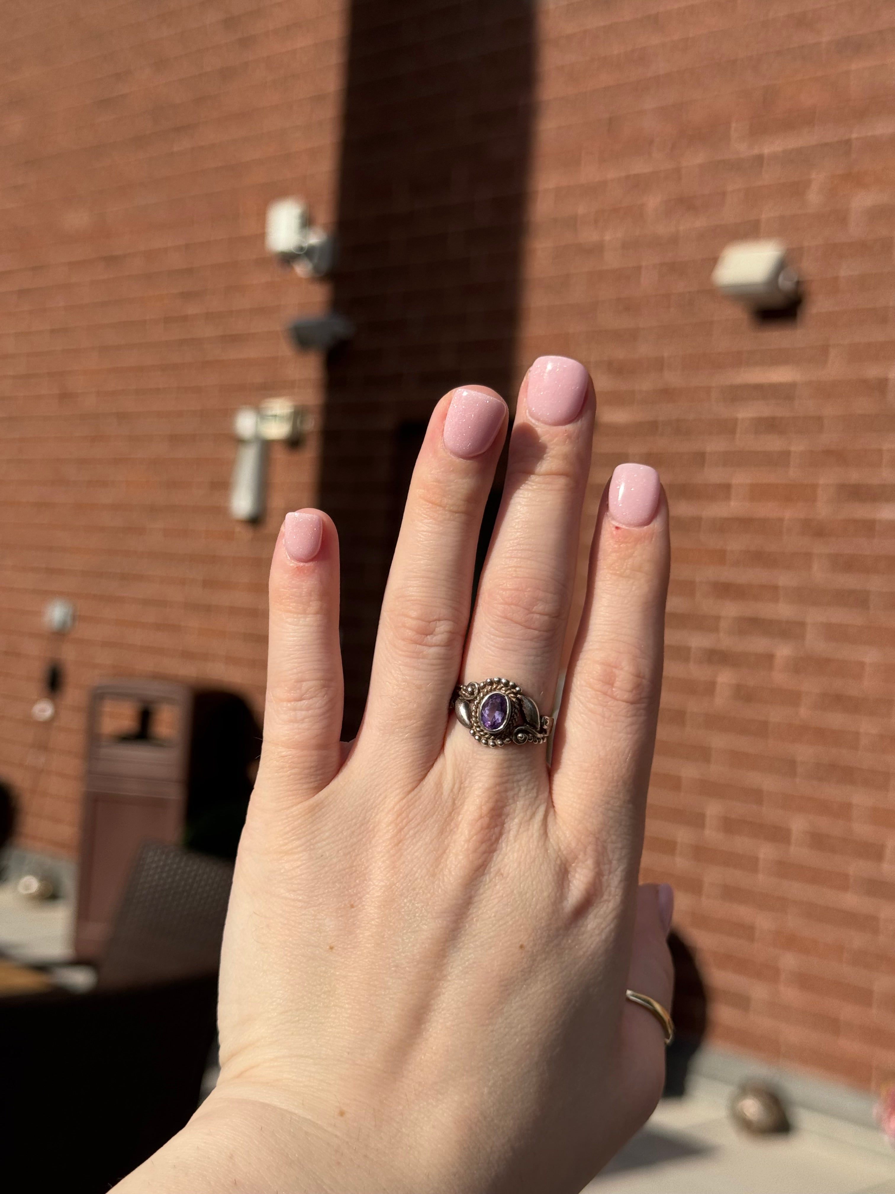 Sterling Silver Amethyst Ring – Size 8.5