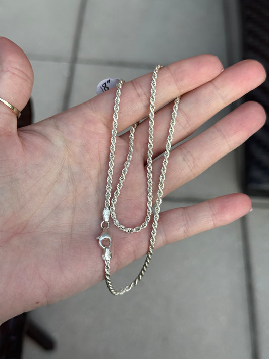 Sterling Silver 18 Inch Chain