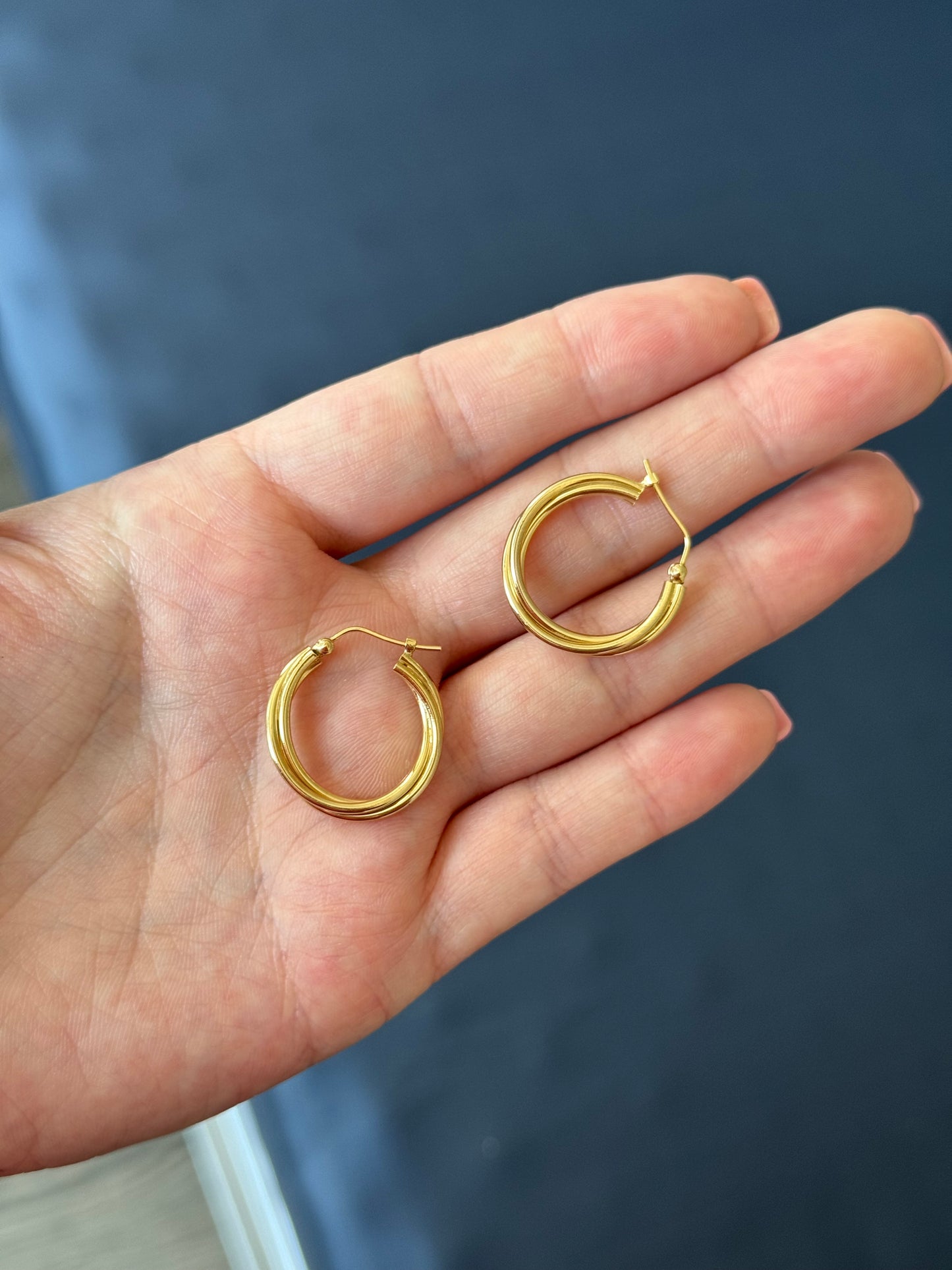 14k hoops 3.2mm wide 24.5mm long