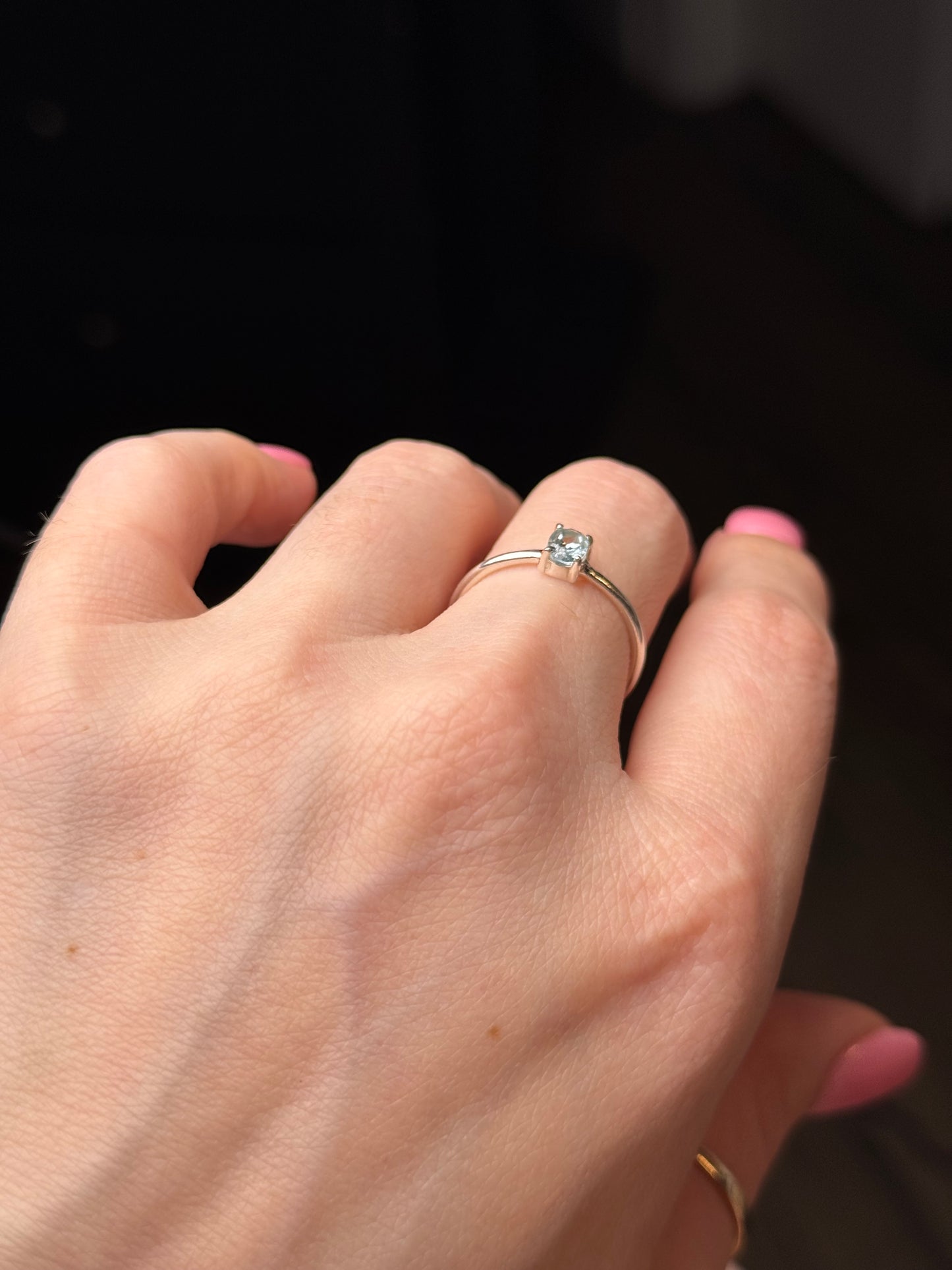 Sterling topaz ring - size 8