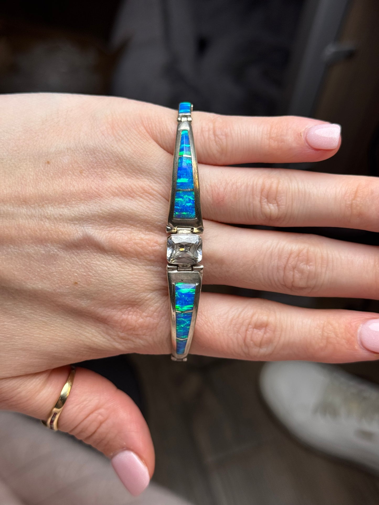 Sterling - Mexico 950 - Opal - Size 6.5