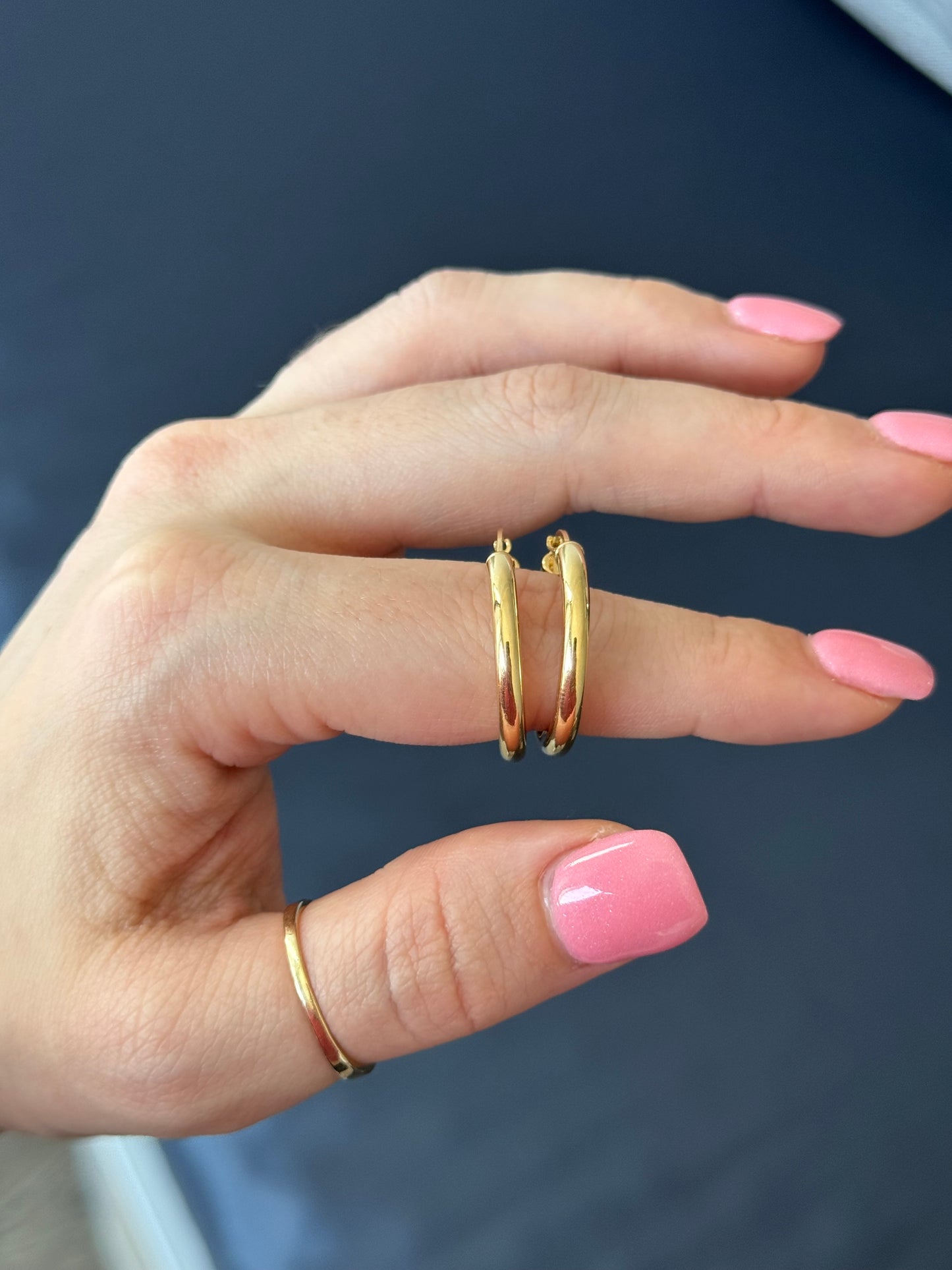 14k Hoops 3mm wide 25.5mm long