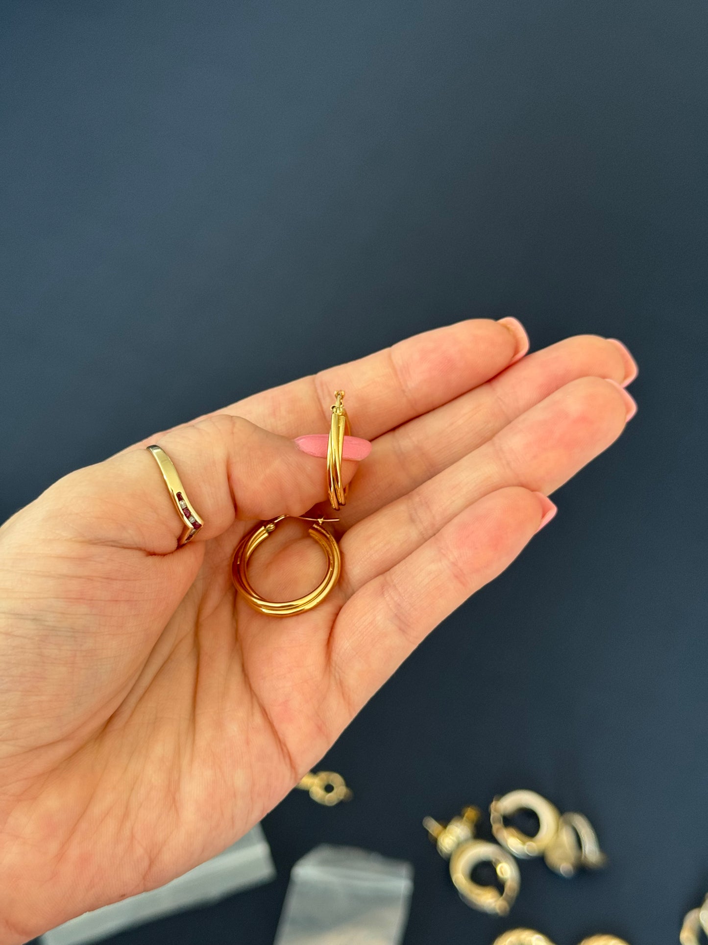 14k hoops 3.2mm wide 24.5mm long