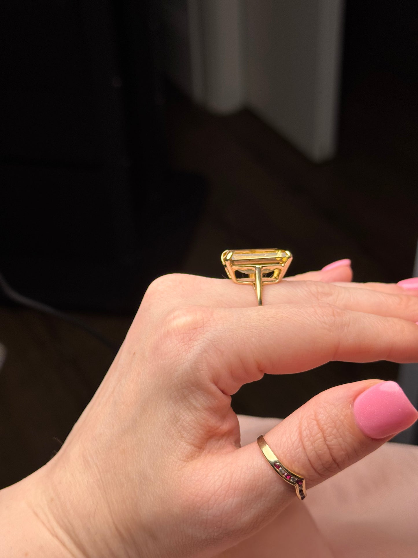 14k citrine size 7.75