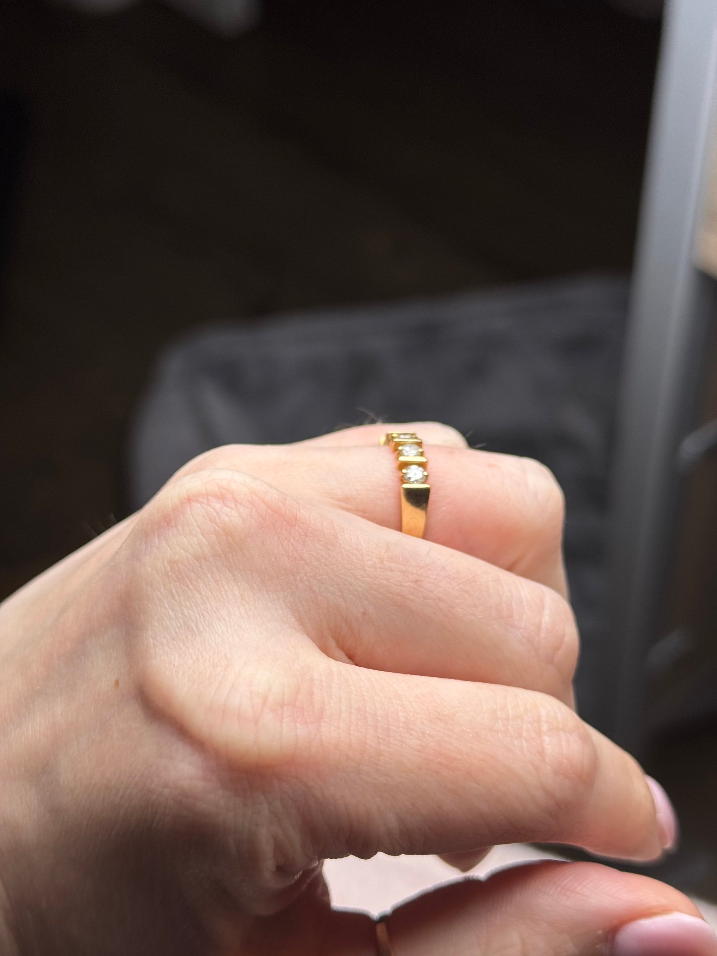 14k Diamond Band Ring - Size 5.25