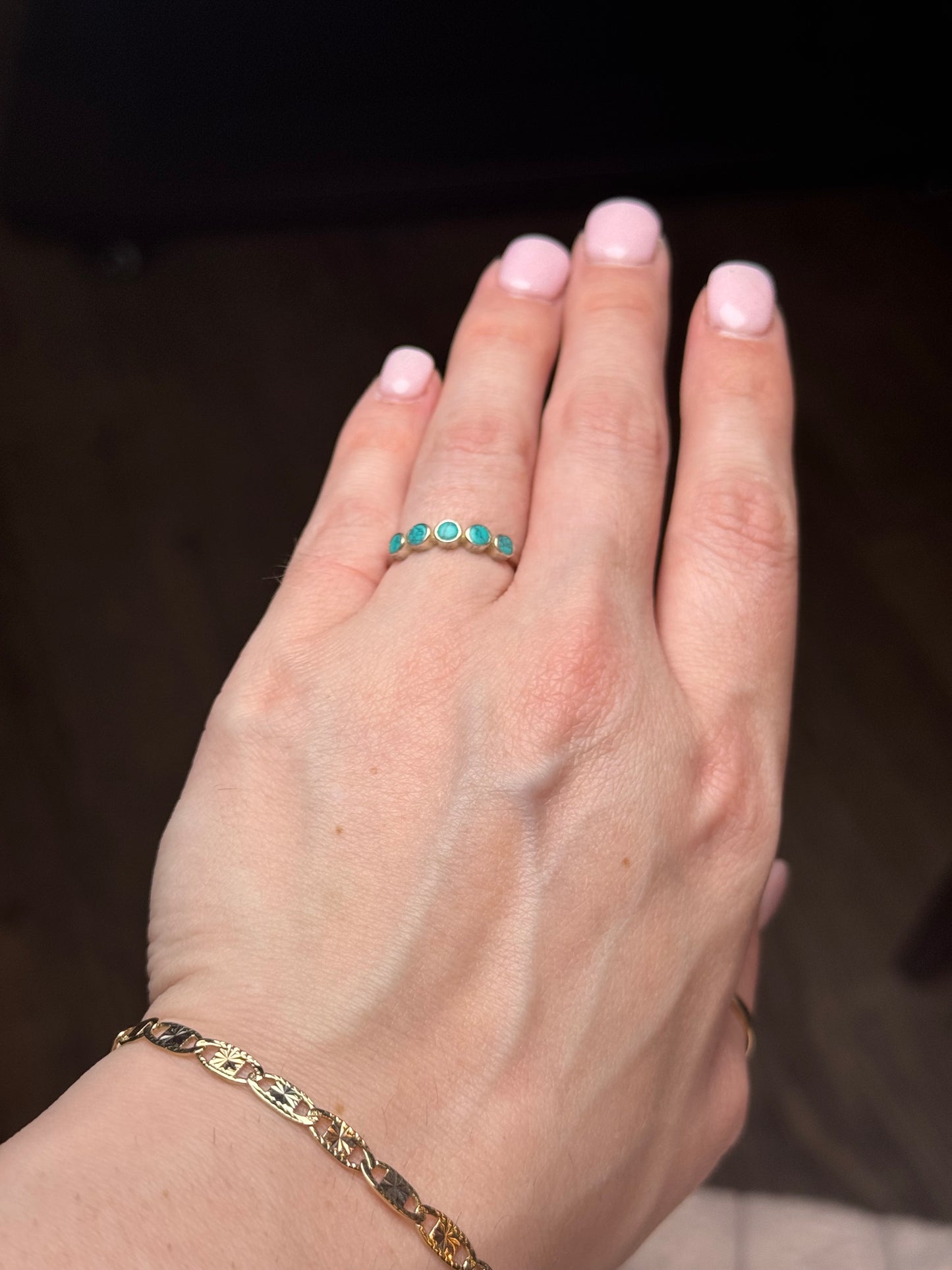 Sterling Turquoise Ring - Size 5.5