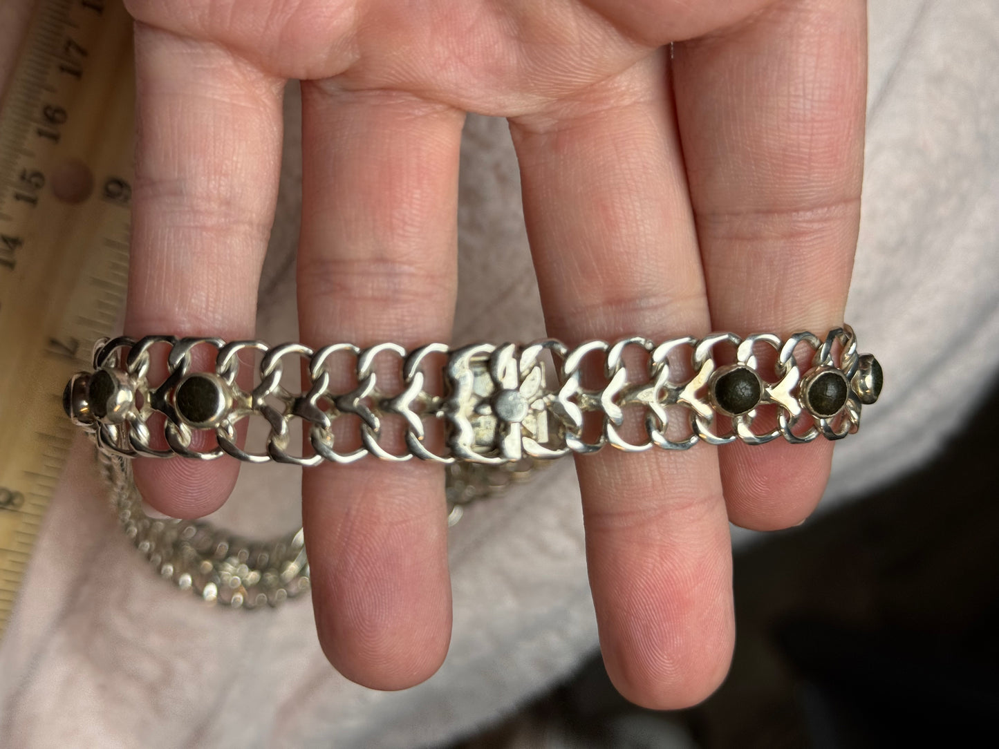 Sterling Silver Mexico Chain Necklace - 15 inches
