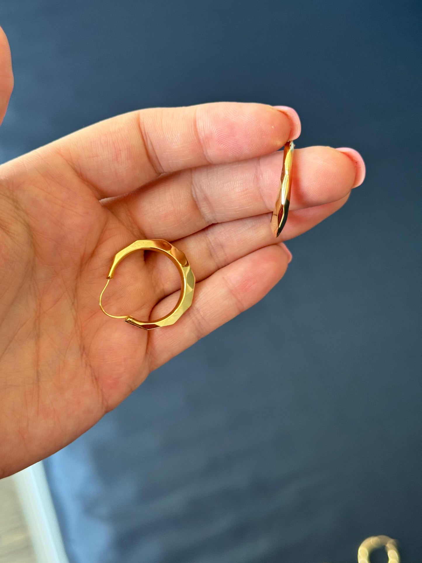 14k Earrings -29mm long 4mm wide