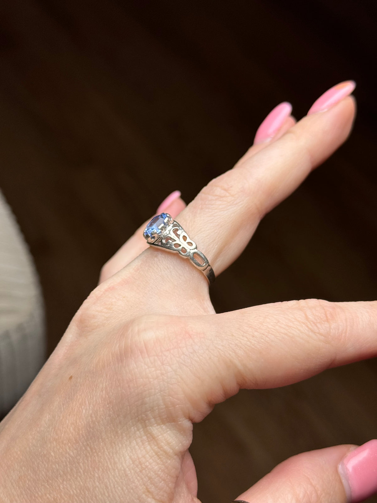 Sterling CZ ring - size 8.25
