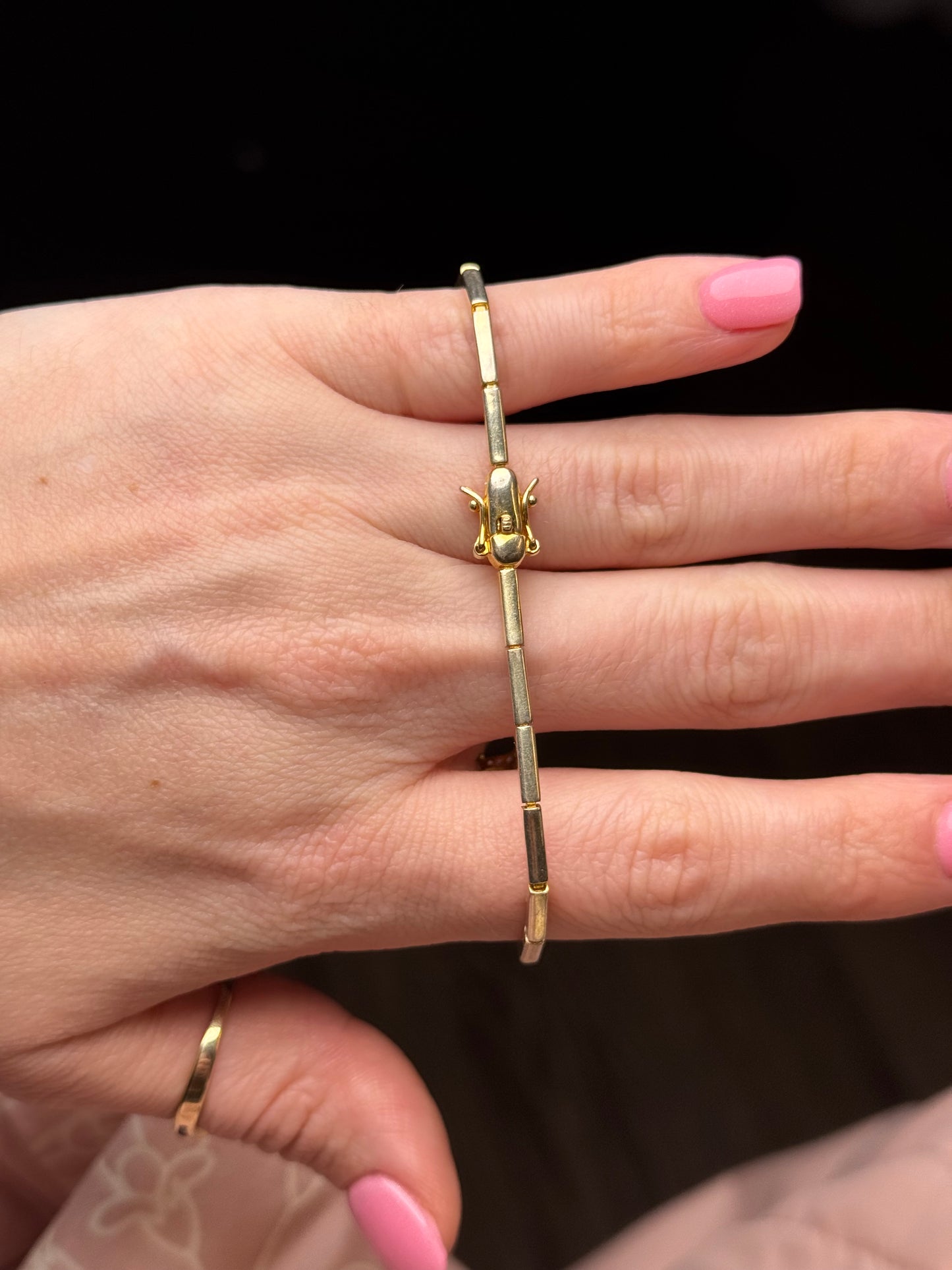 Sterling in gold bracelet - size 6.75-7