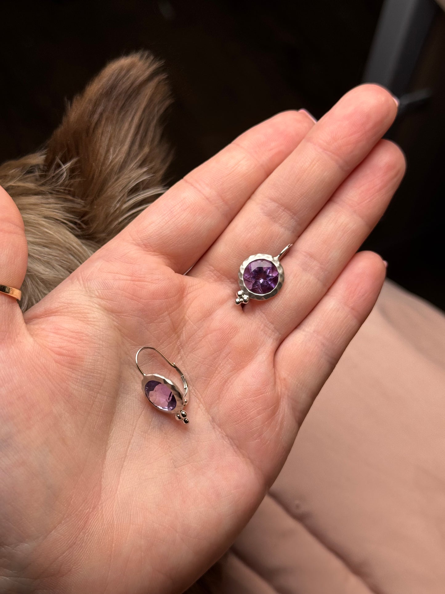 Sterling amethyst earrings
