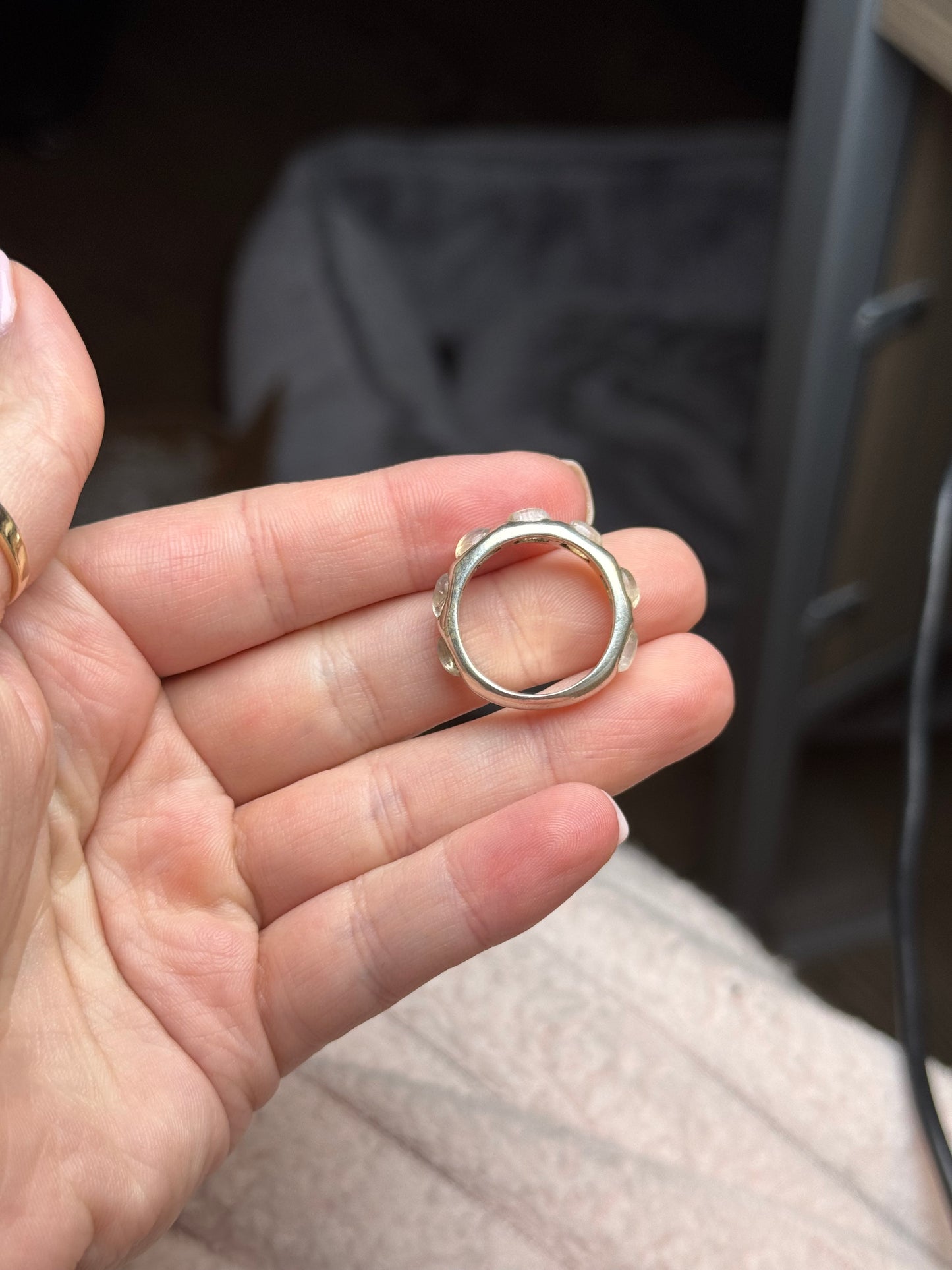 Sterling Moonstone Ring - Size 8.5