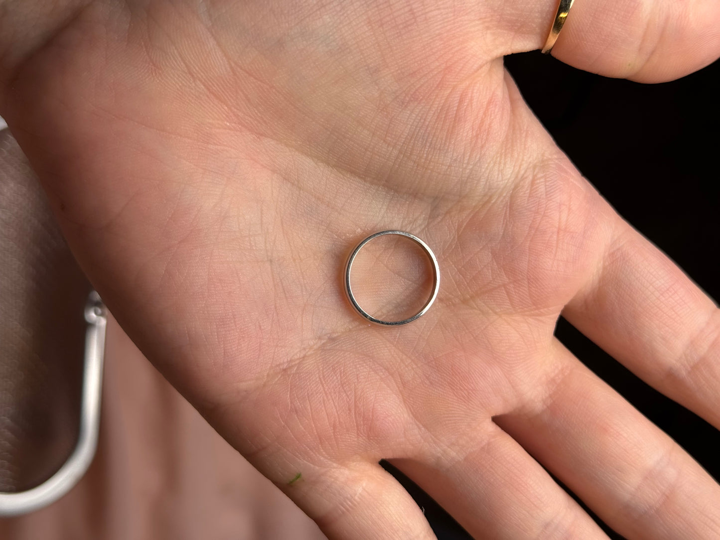 10K White gold ring - size 4