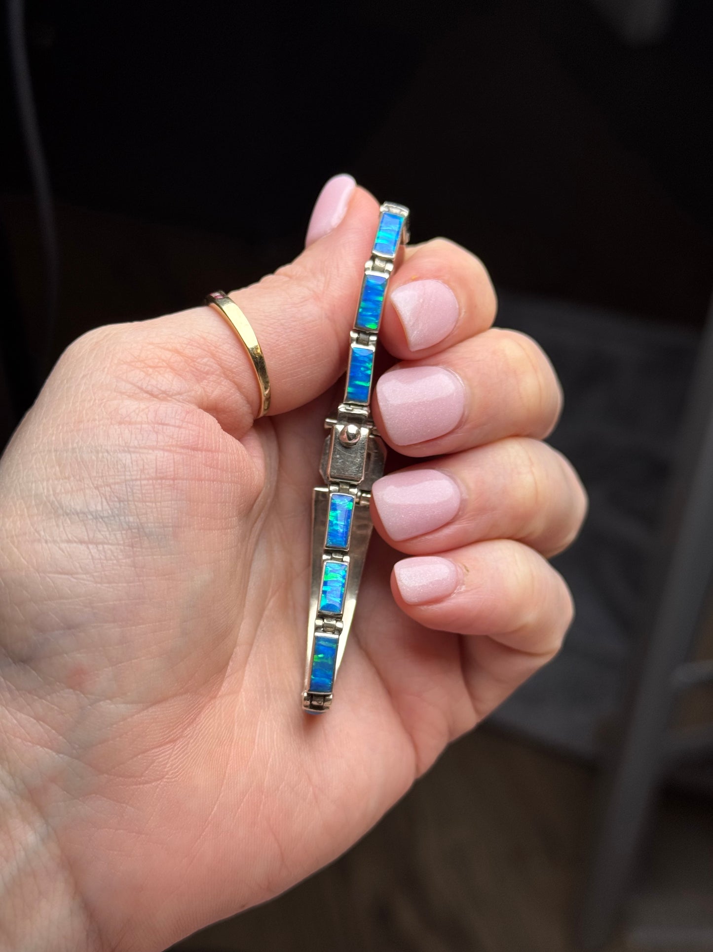 Sterling - Mexico 950 - Opal - Size 6.5