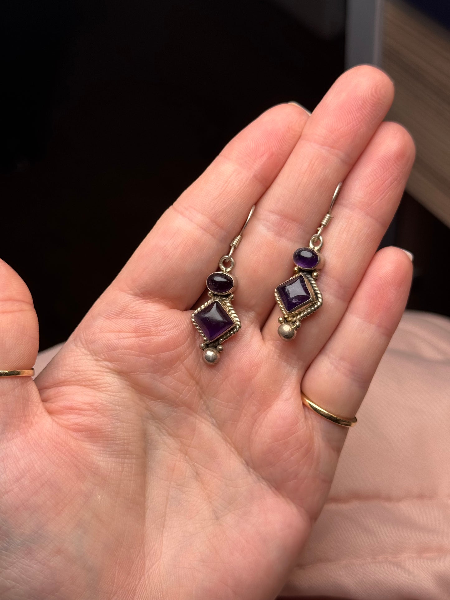 Sterling amethyst earrings