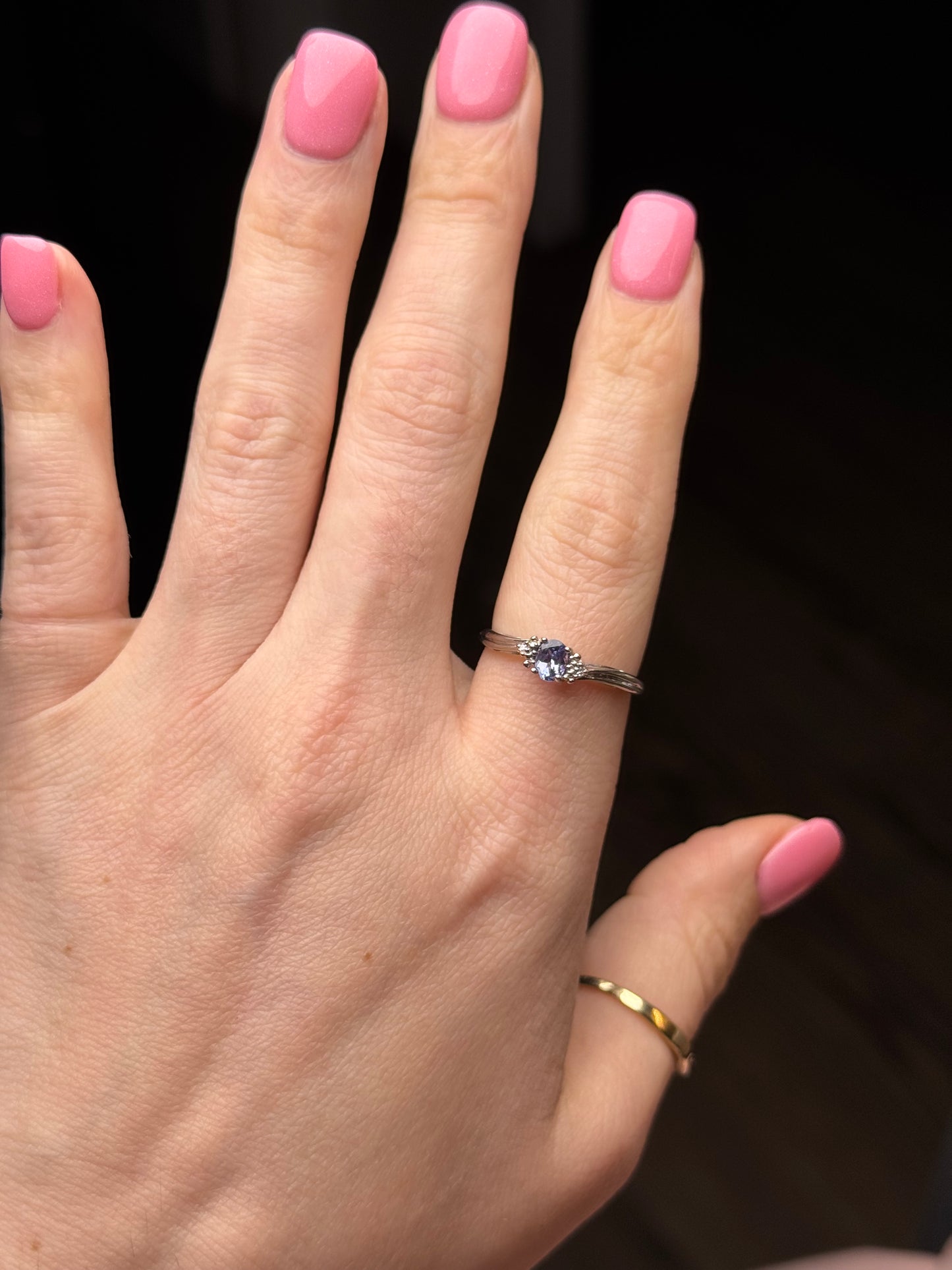 10k tanzanite diamond ring size 9.25