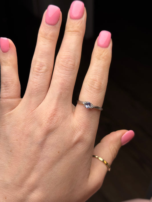 10k tanzanite diamond ring size 9.25