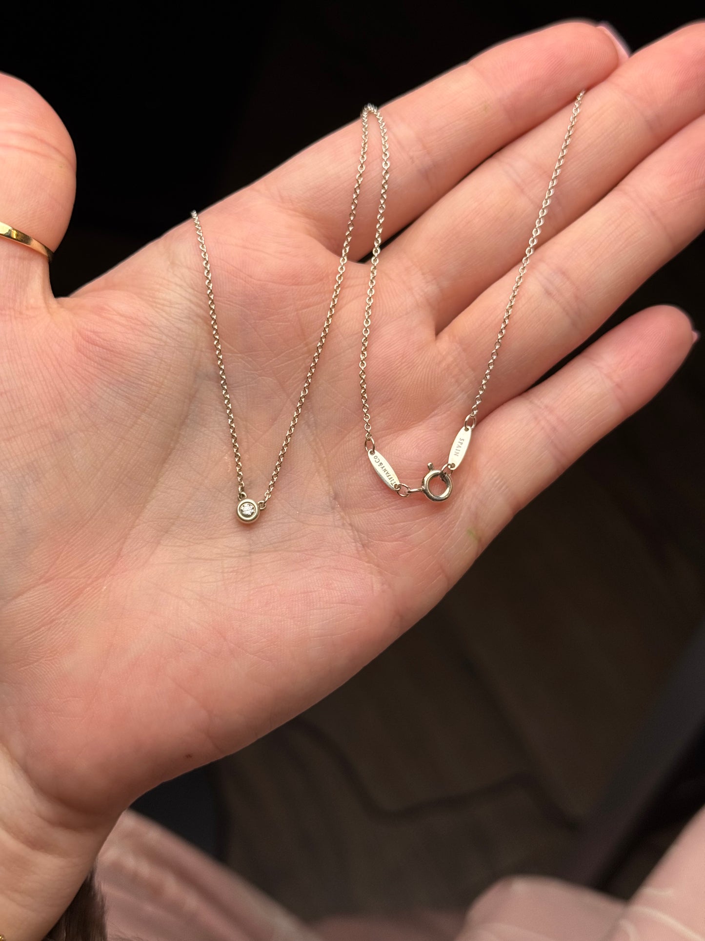 Tiffany PERETTI sterling diamons necklace - 16 inches