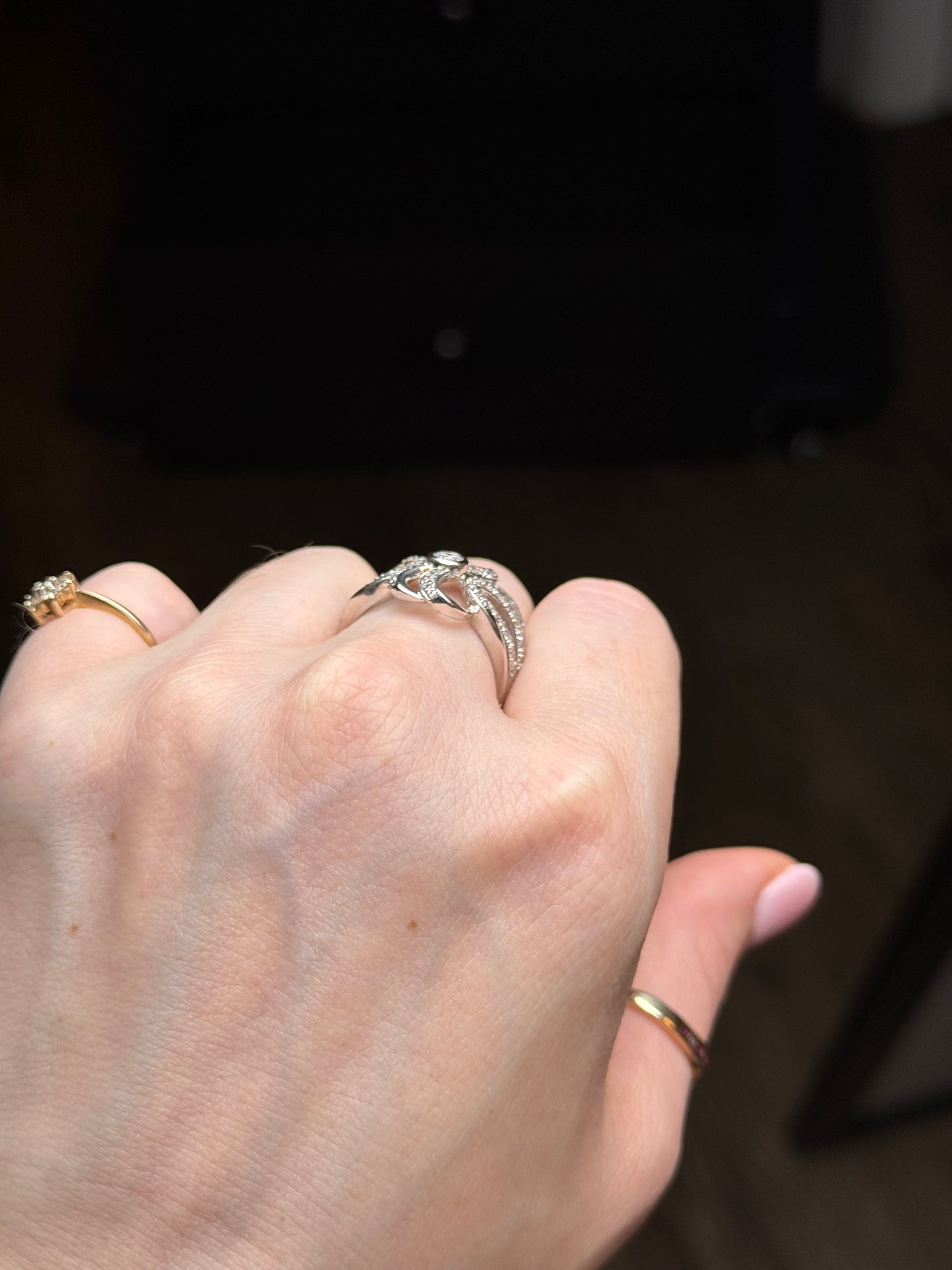 Sterling - Maybe CZ Ring - Size 9
