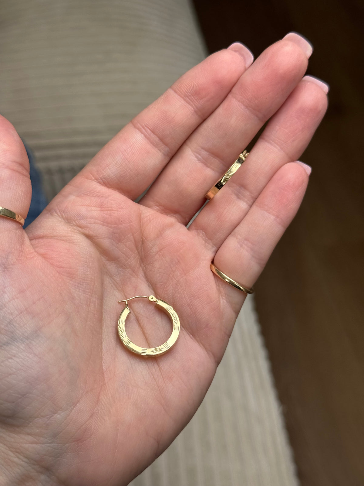 14k hoops ~.85 inch