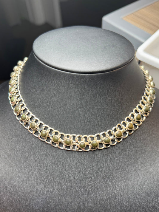 Sterling Silver Mexico Chain Necklace - 15 inches