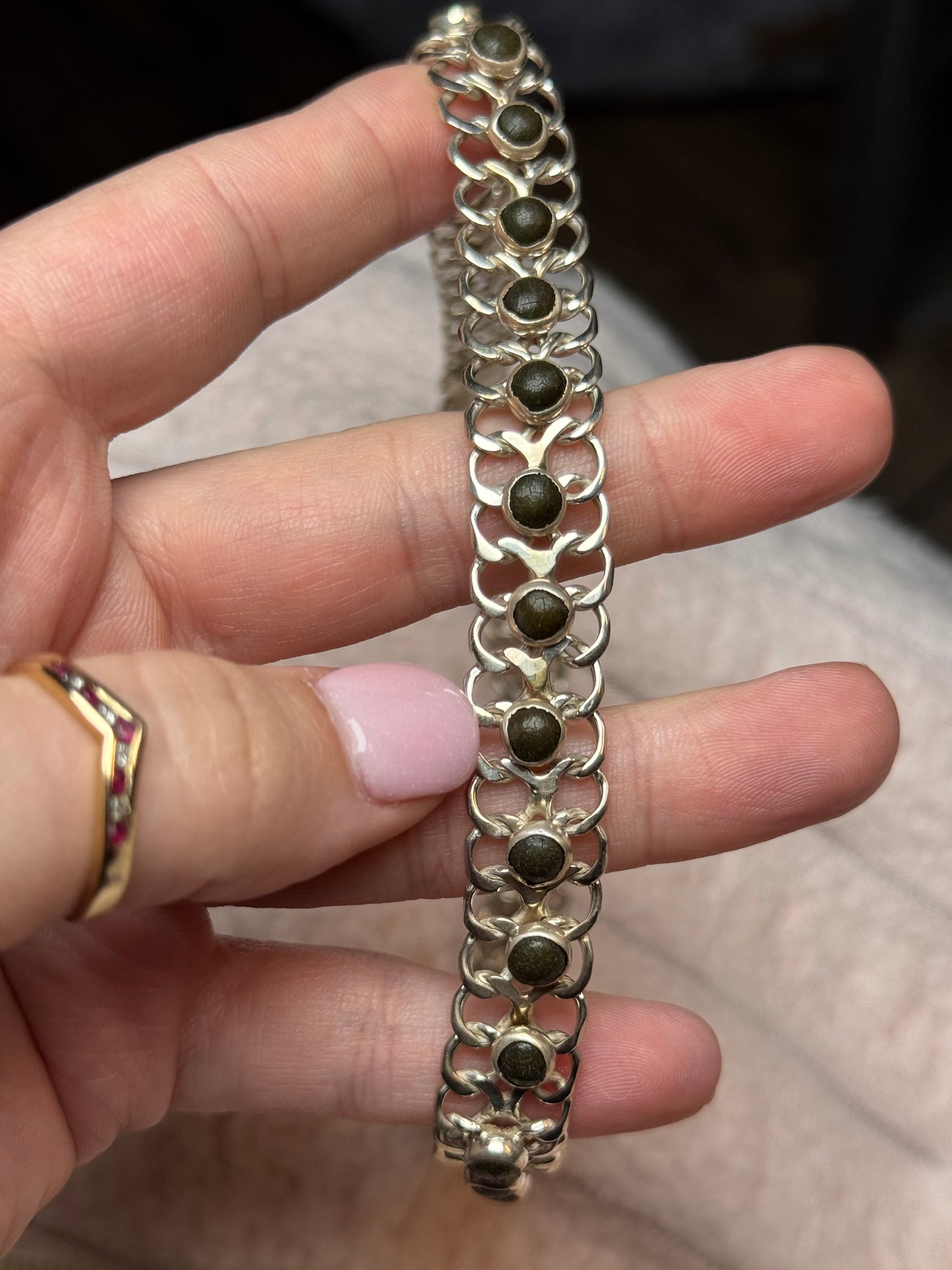 Sterling Silver Mexico Chain Necklace - 15 inches