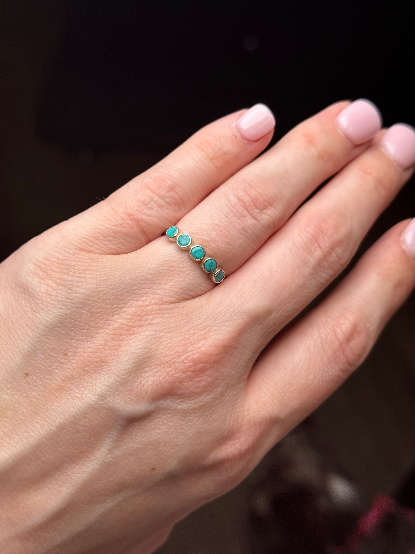 Sterling Turquoise Ring - Size 5.5