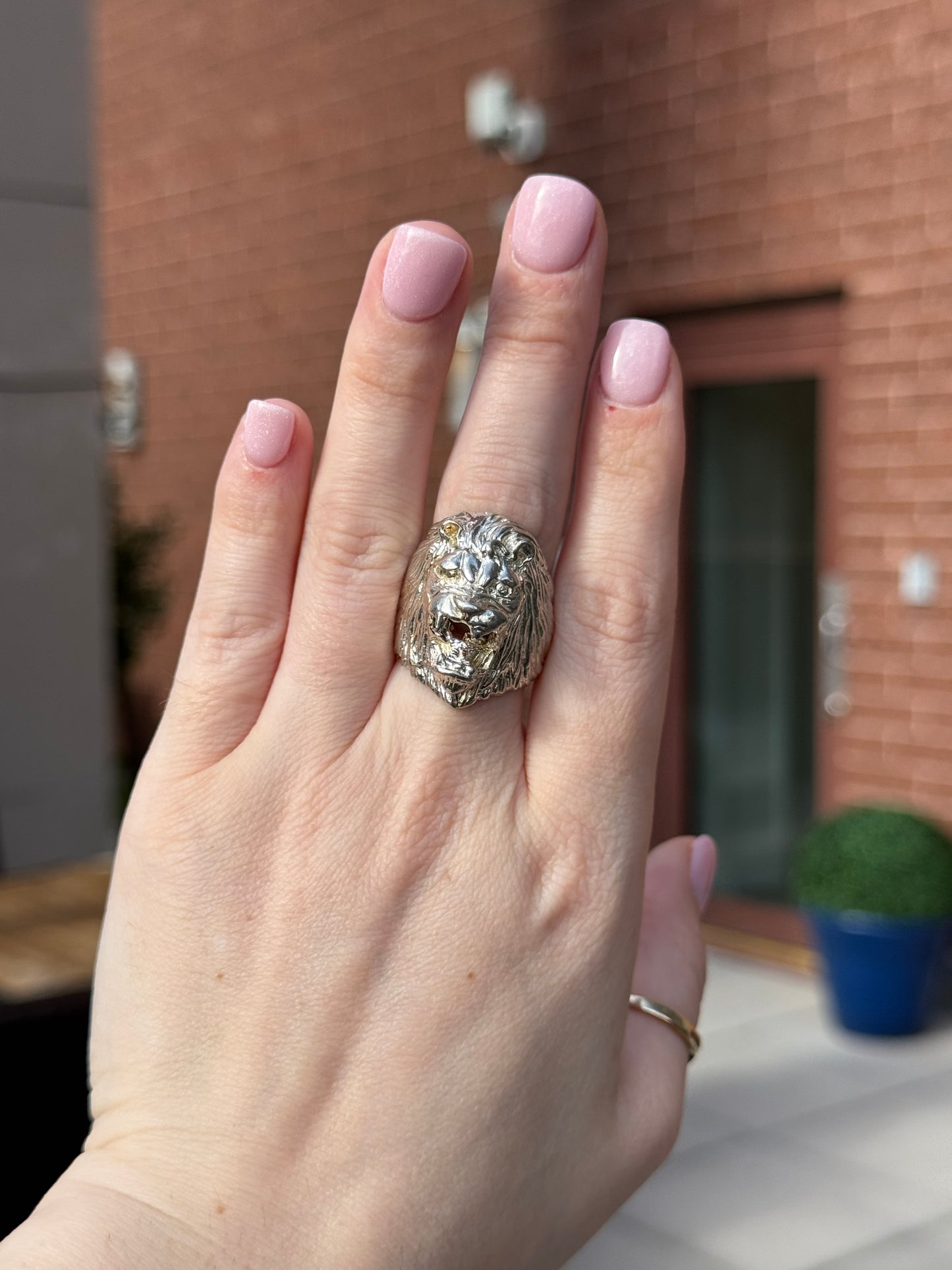 Sterling Silver Lion Ring – Size 7.75