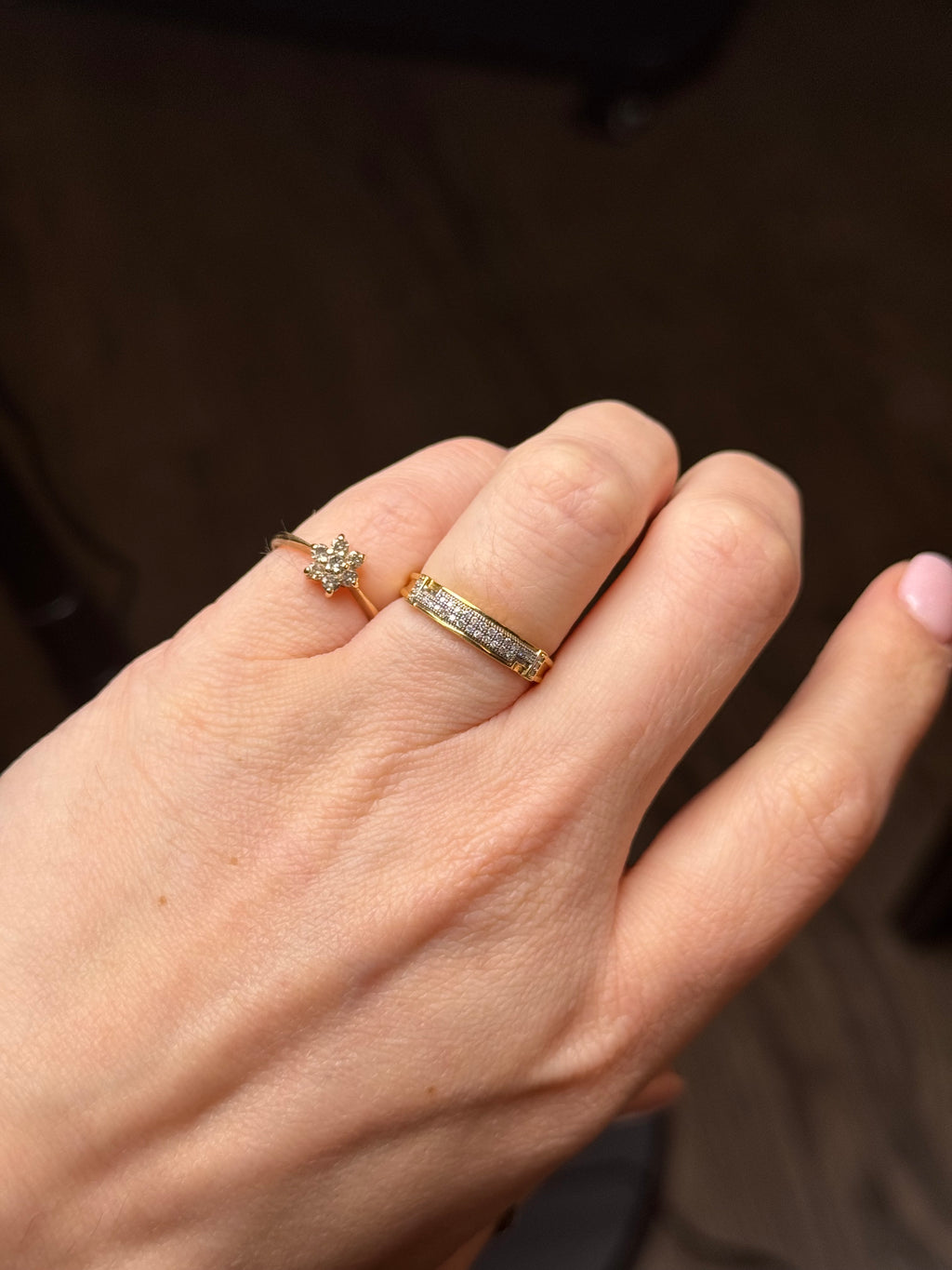 10k Diamond Ring - Size 7-7.25