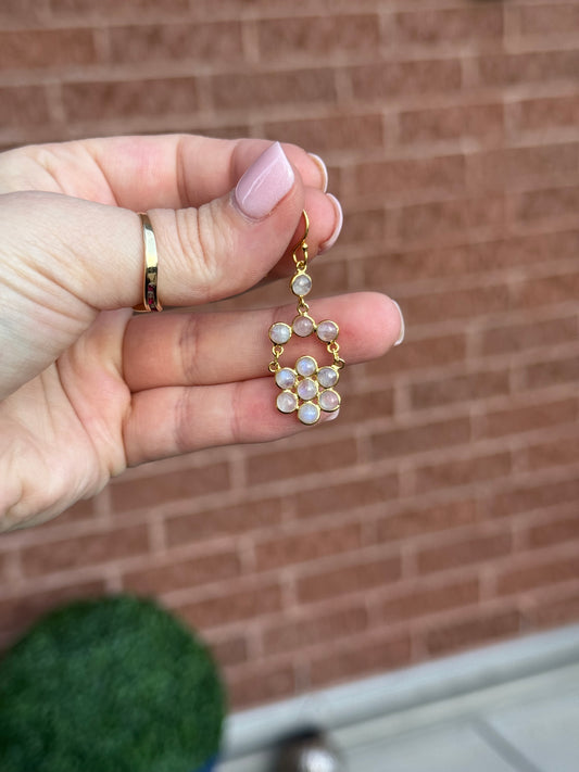 Sterling Vermeil Moonstone Earrings