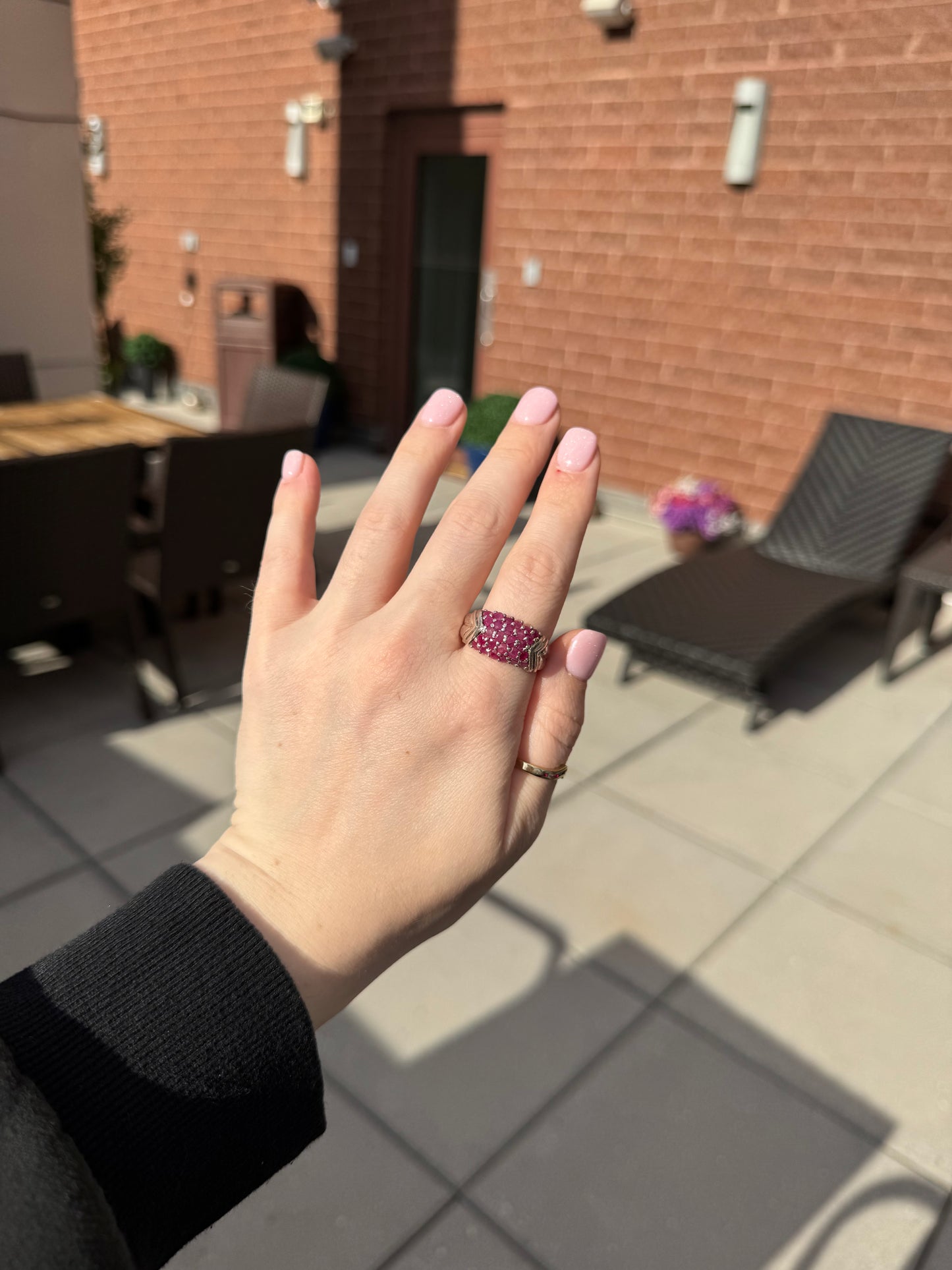 Sterling Silver Natural Ruby Ring – Size 11.5